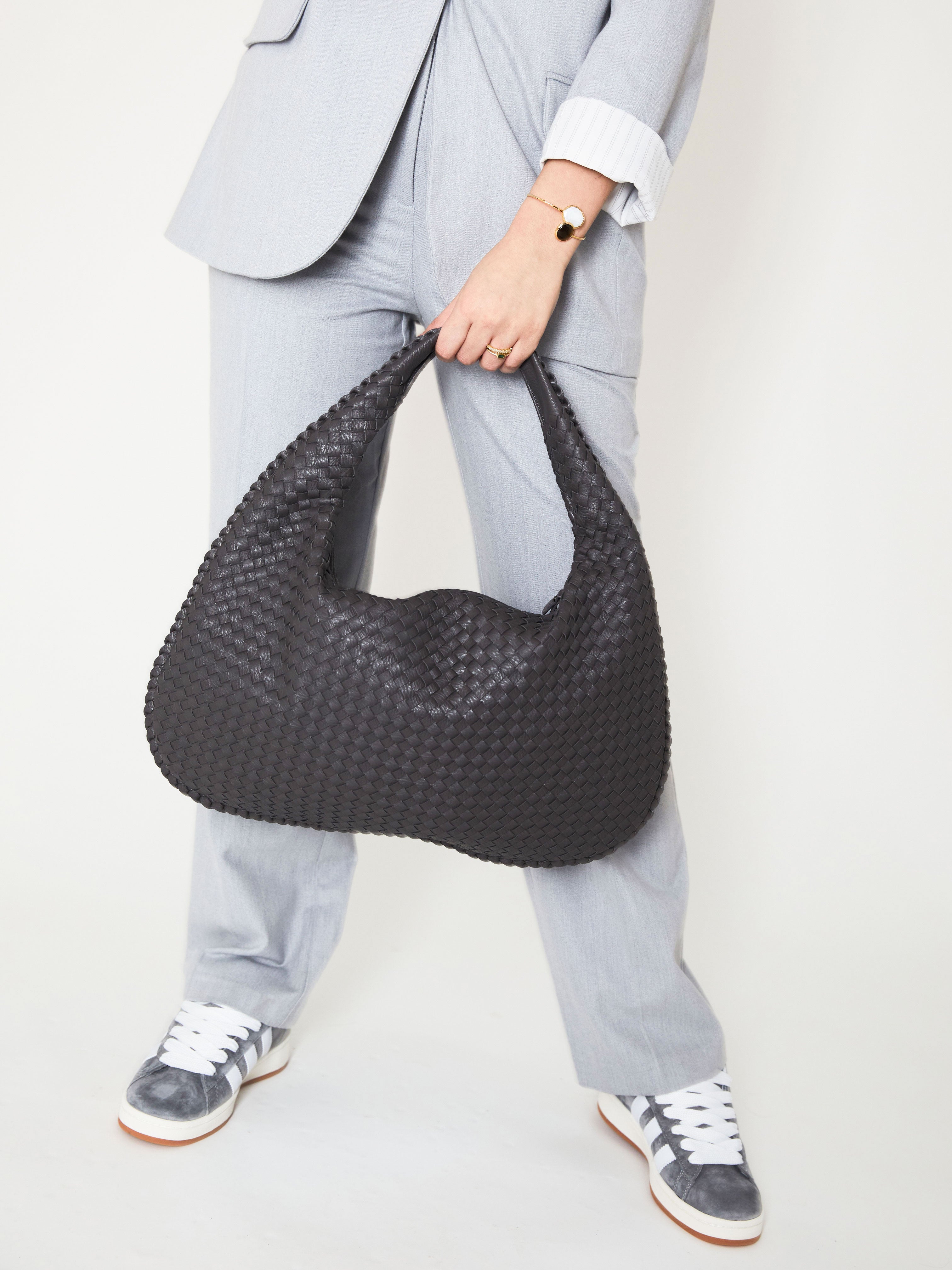 Everyday Leather Bag - Dark Grey - CASAVENZA