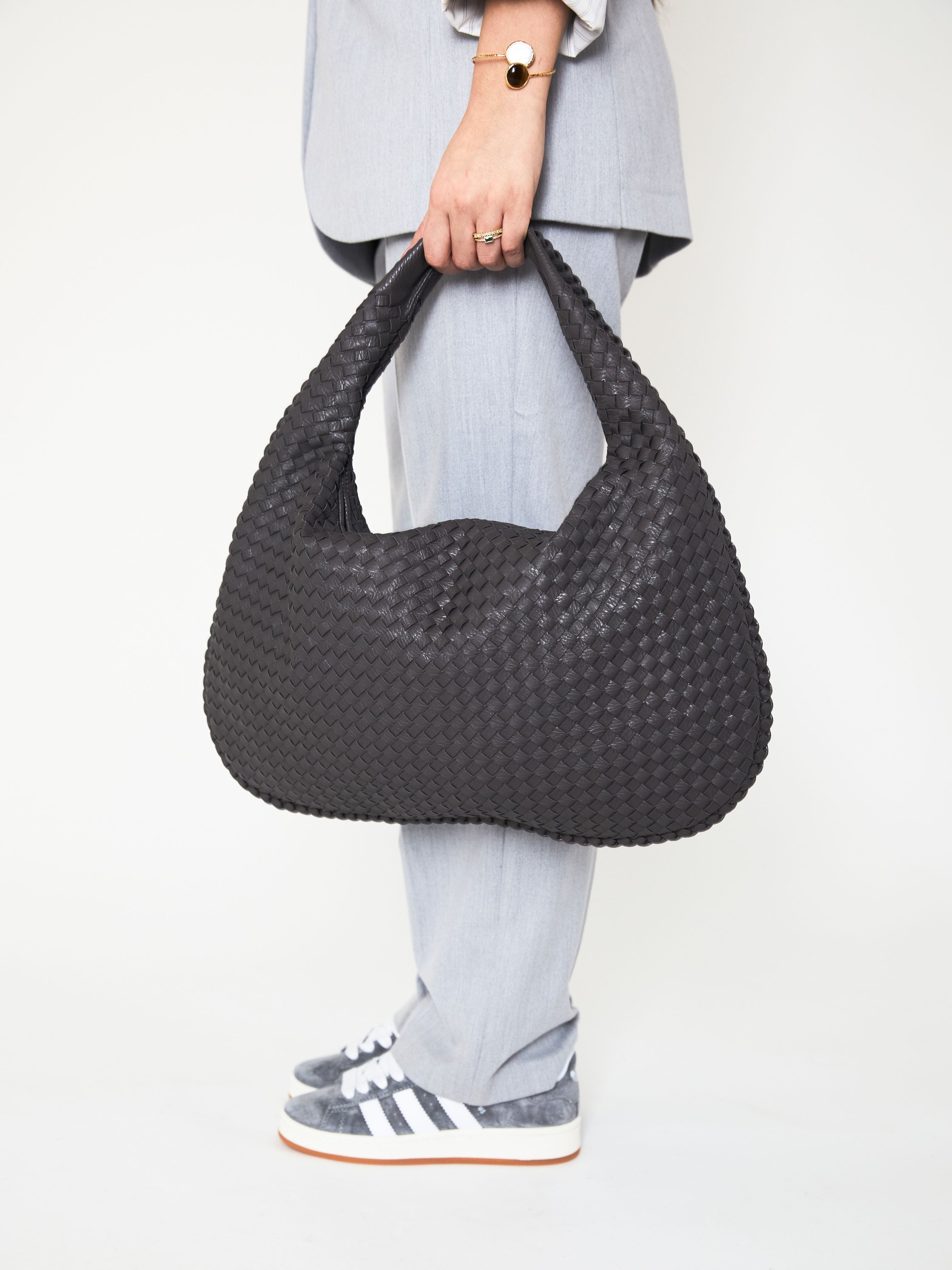 Everyday Leather Bag - Dark Grey - CASAVENZA