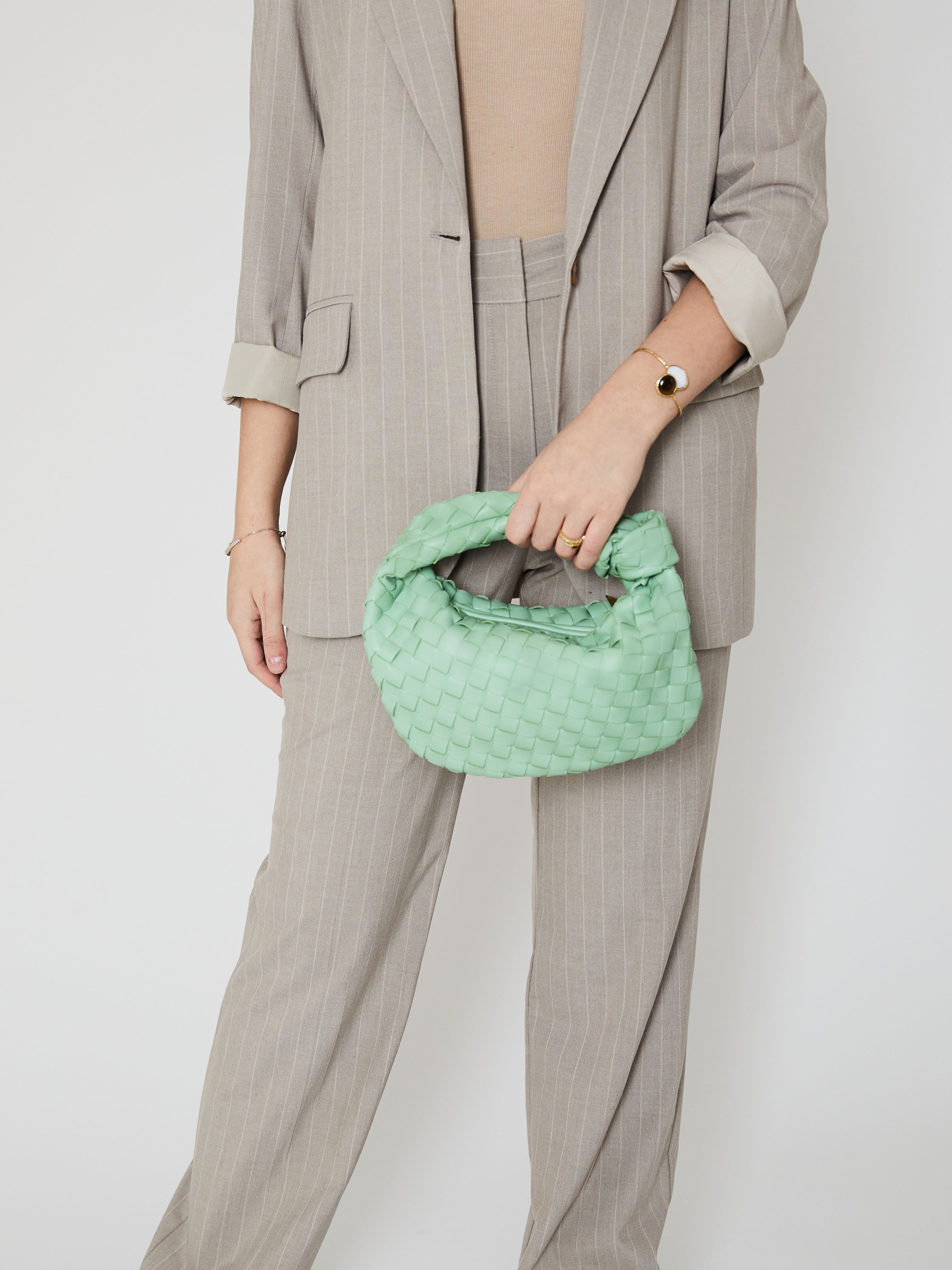 Mini Everyday Leather Bag - Seafoam Green - CASAVENZA