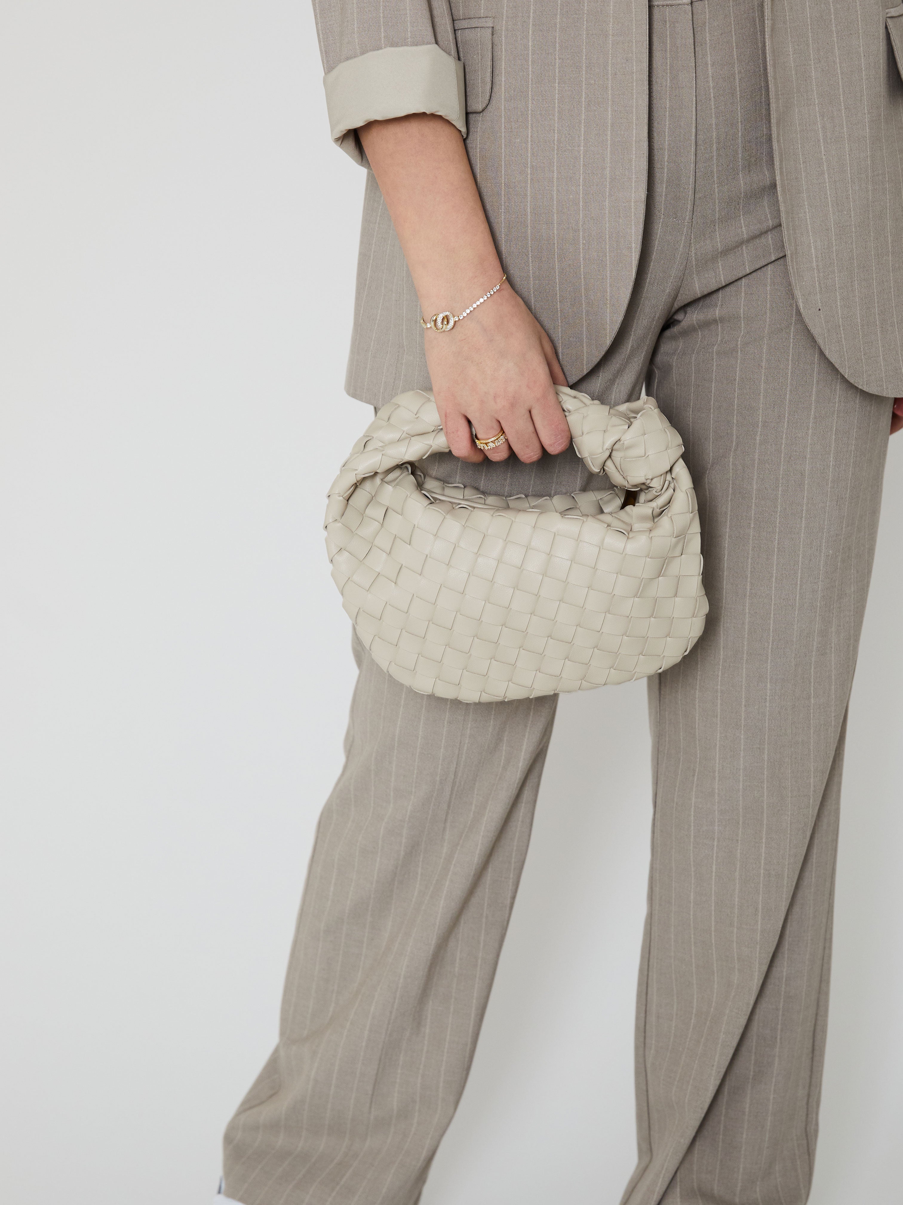 Mini Everyday Leather Bag - Chalk - CASAVENZA