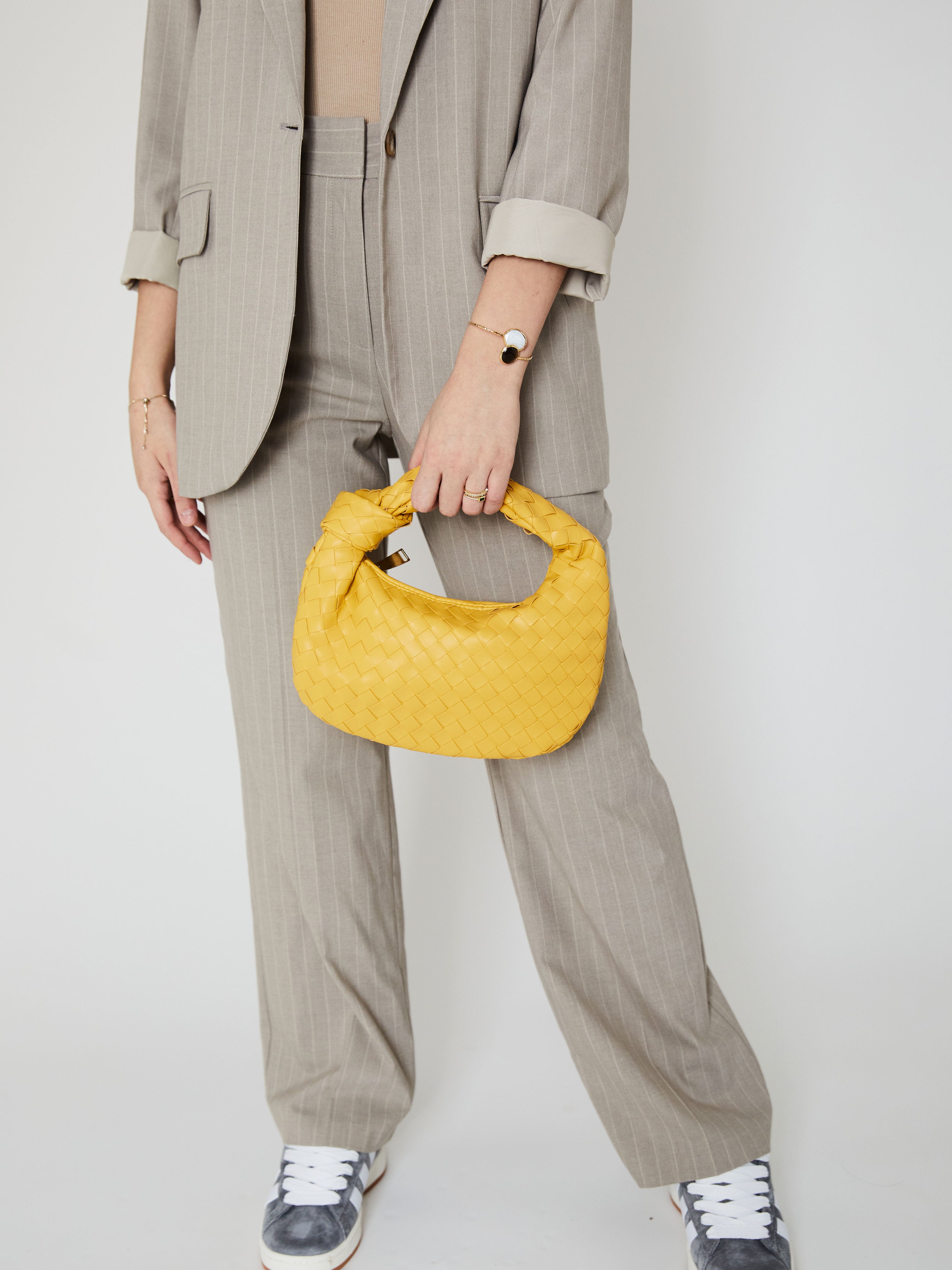 Mini Everyday Leather Bag - Yellow - CASAVENZA