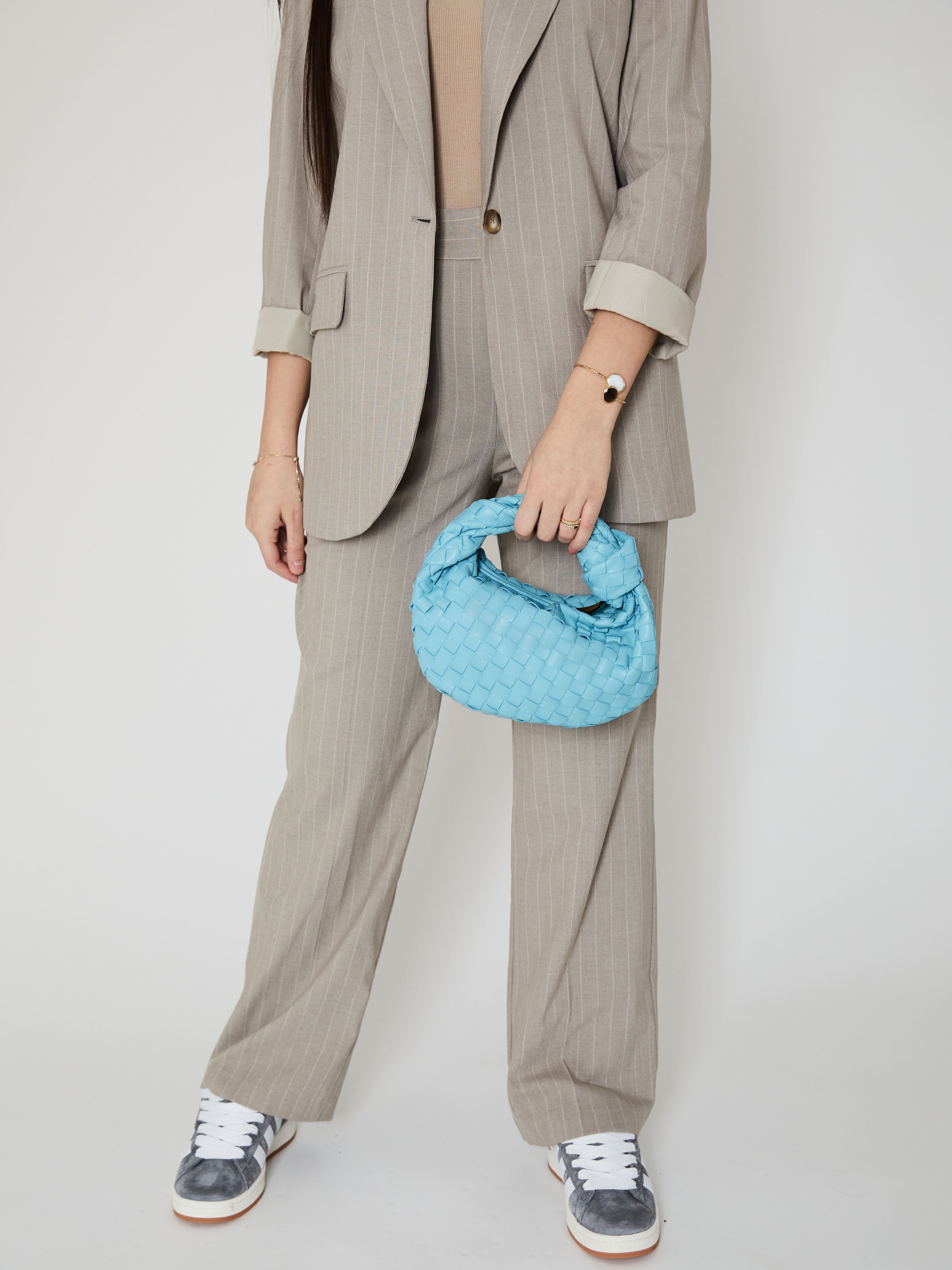 Mini Everyday Leather Bag - Sky Blue - CASAVENZA