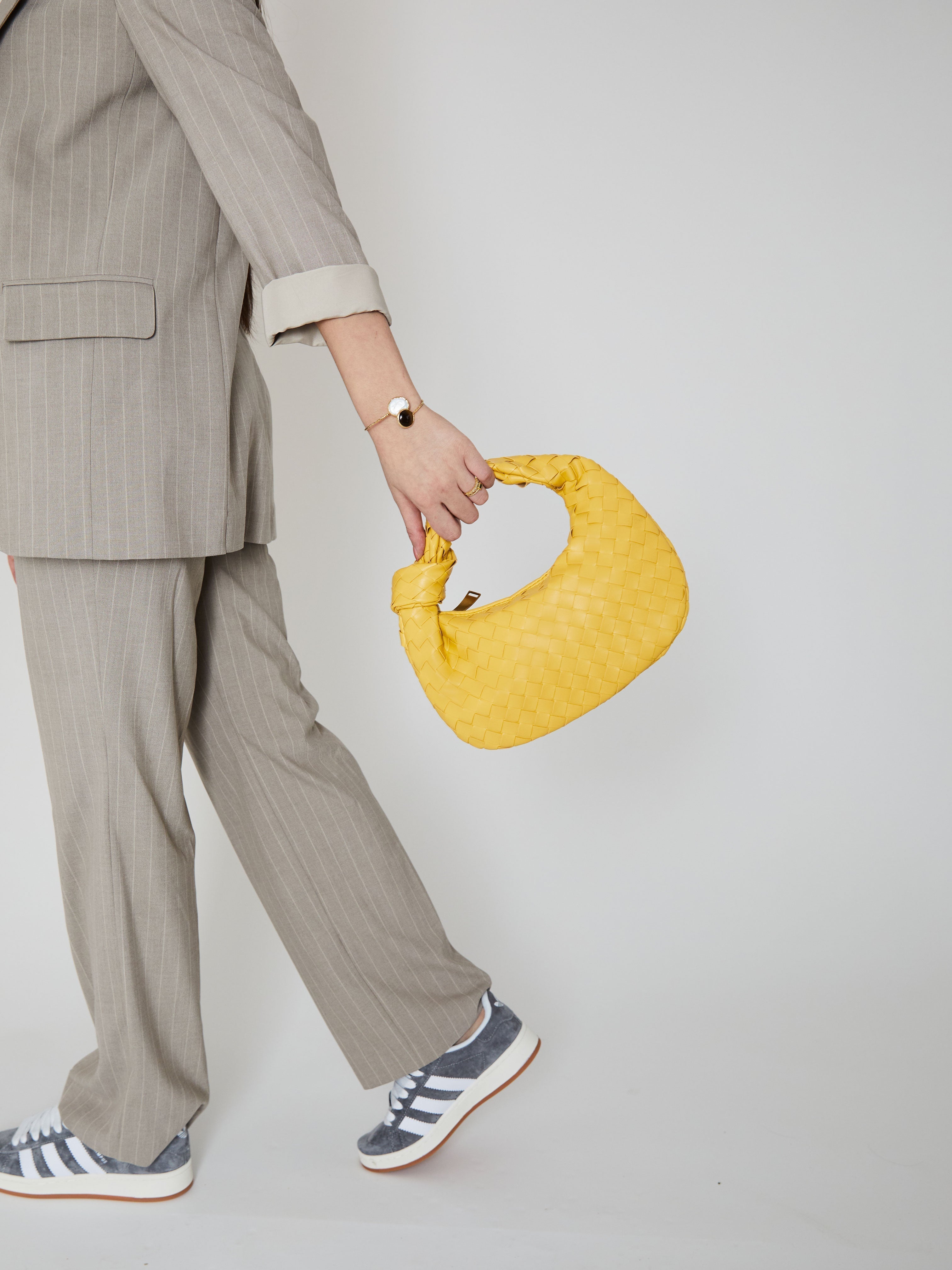 Mini Everyday Leather Bag - Yellow - CASAVENZA