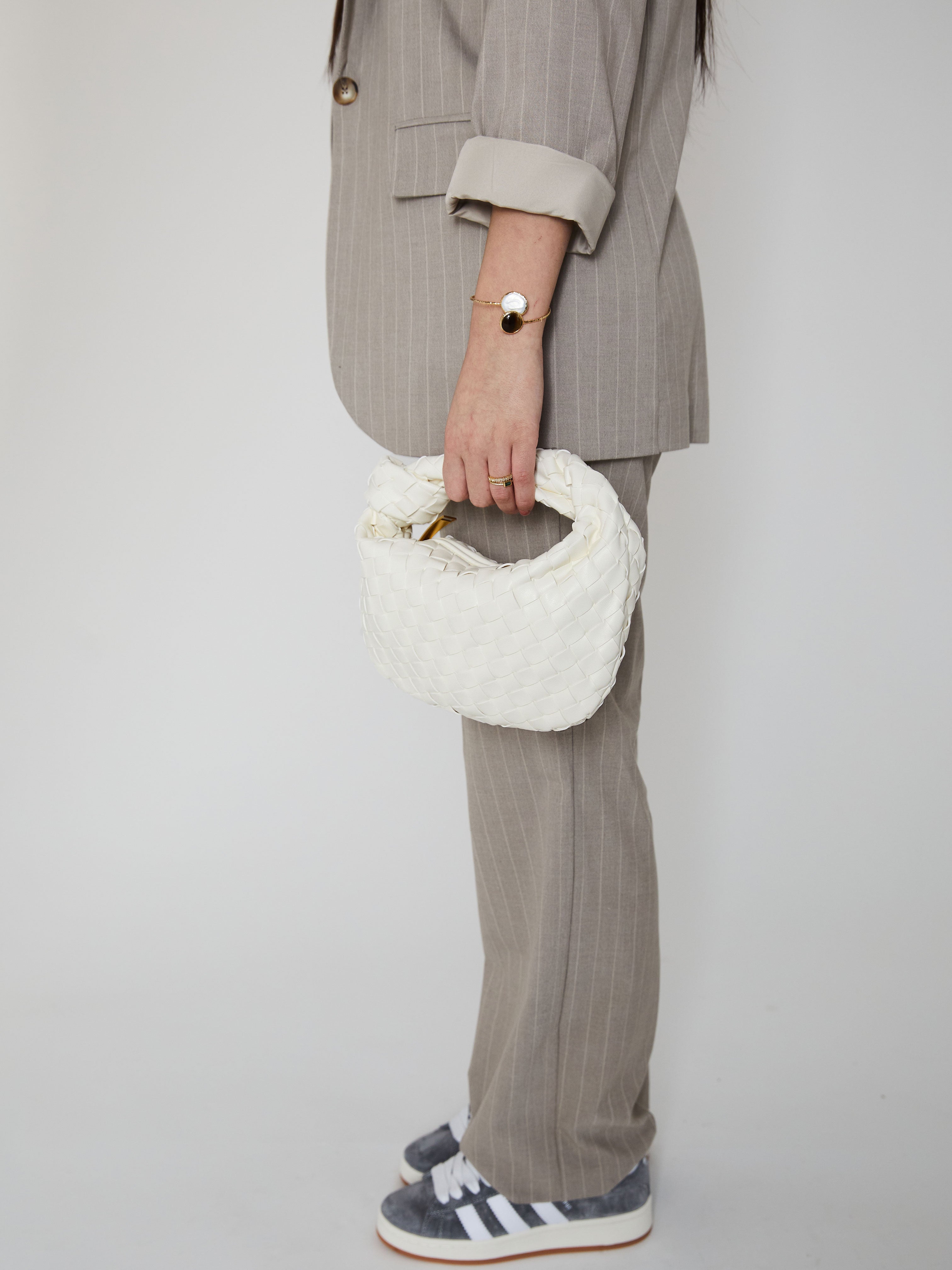 Mini Everyday Leather Bag - White - CASAVENZA