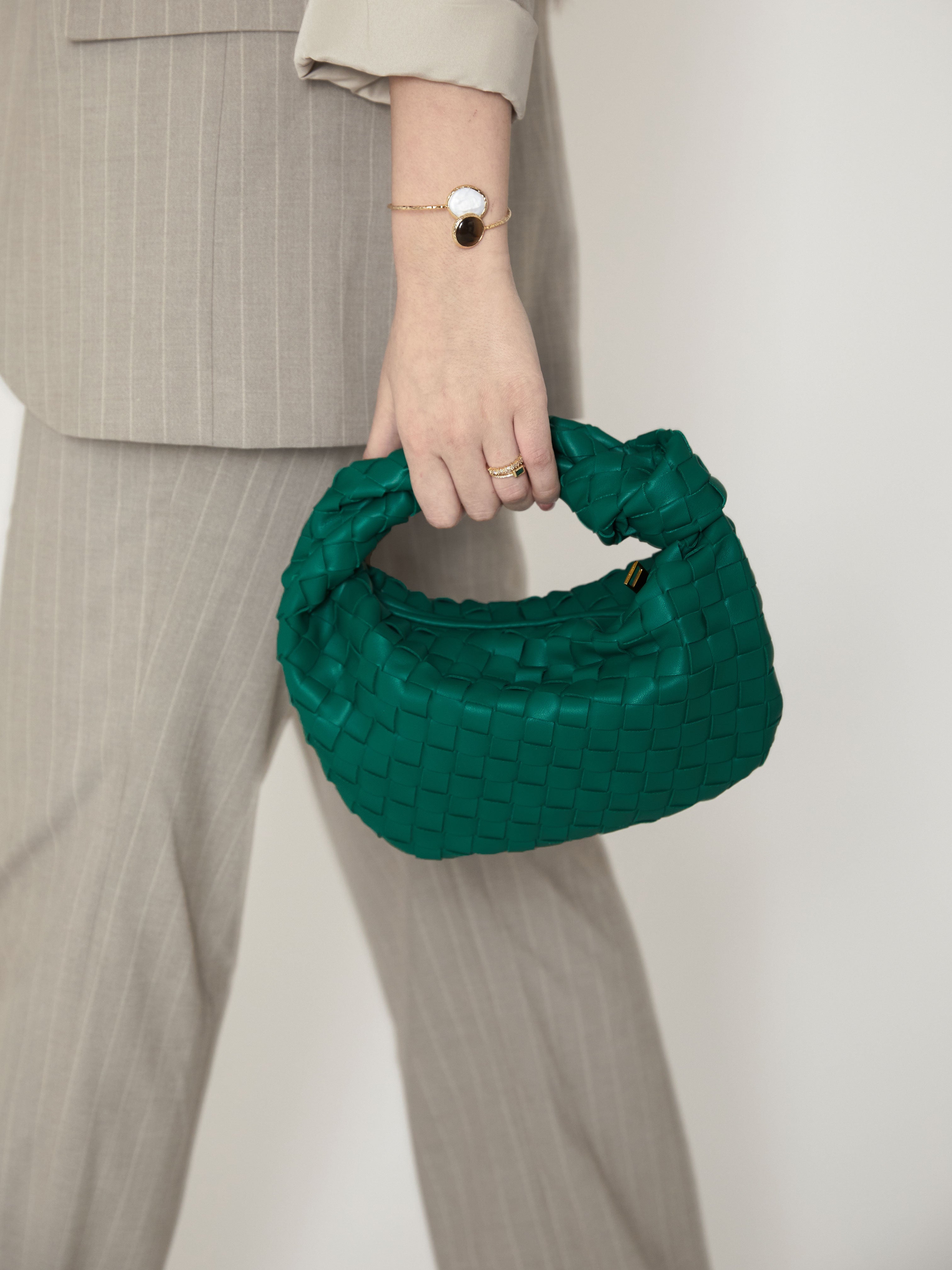 Mini Everyday Leather Bag - Jade Green - CASAVENZA