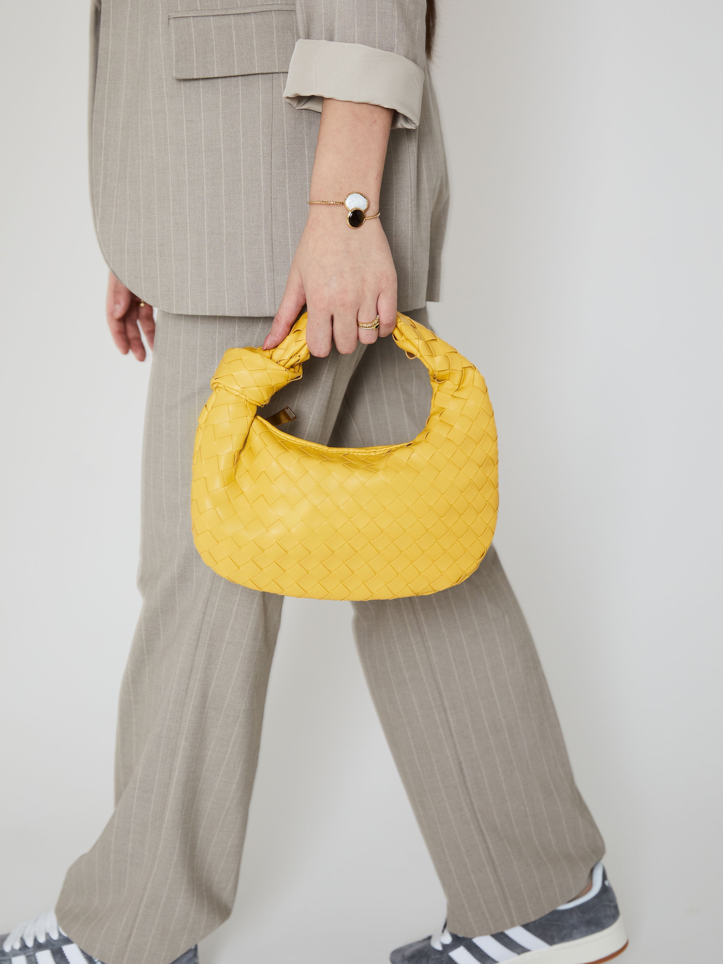 Mini Everyday Leather Bag - Yellow - CASAVENZA