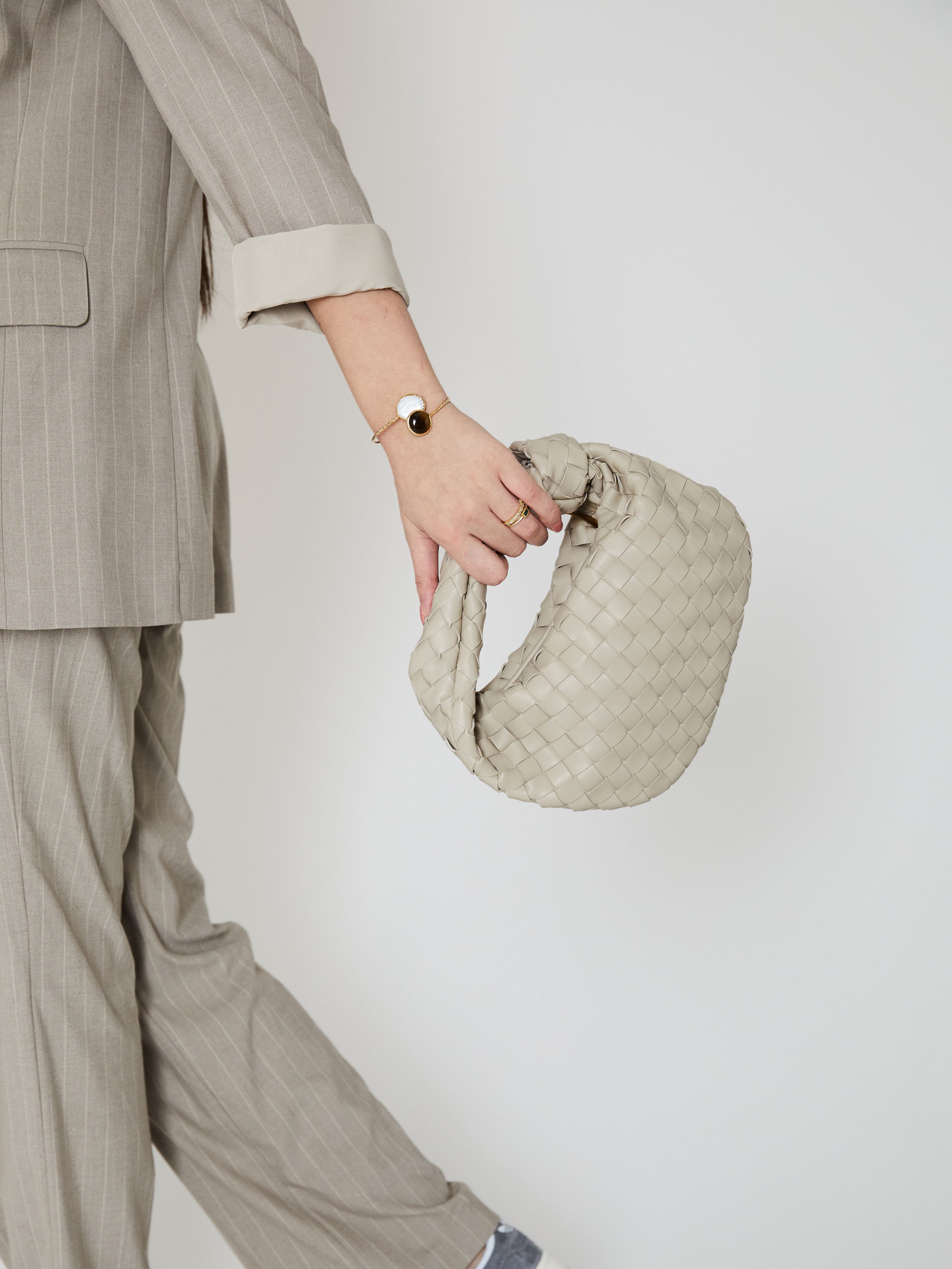 Mini Everyday Leather Bag - Chalk - CASAVENZA