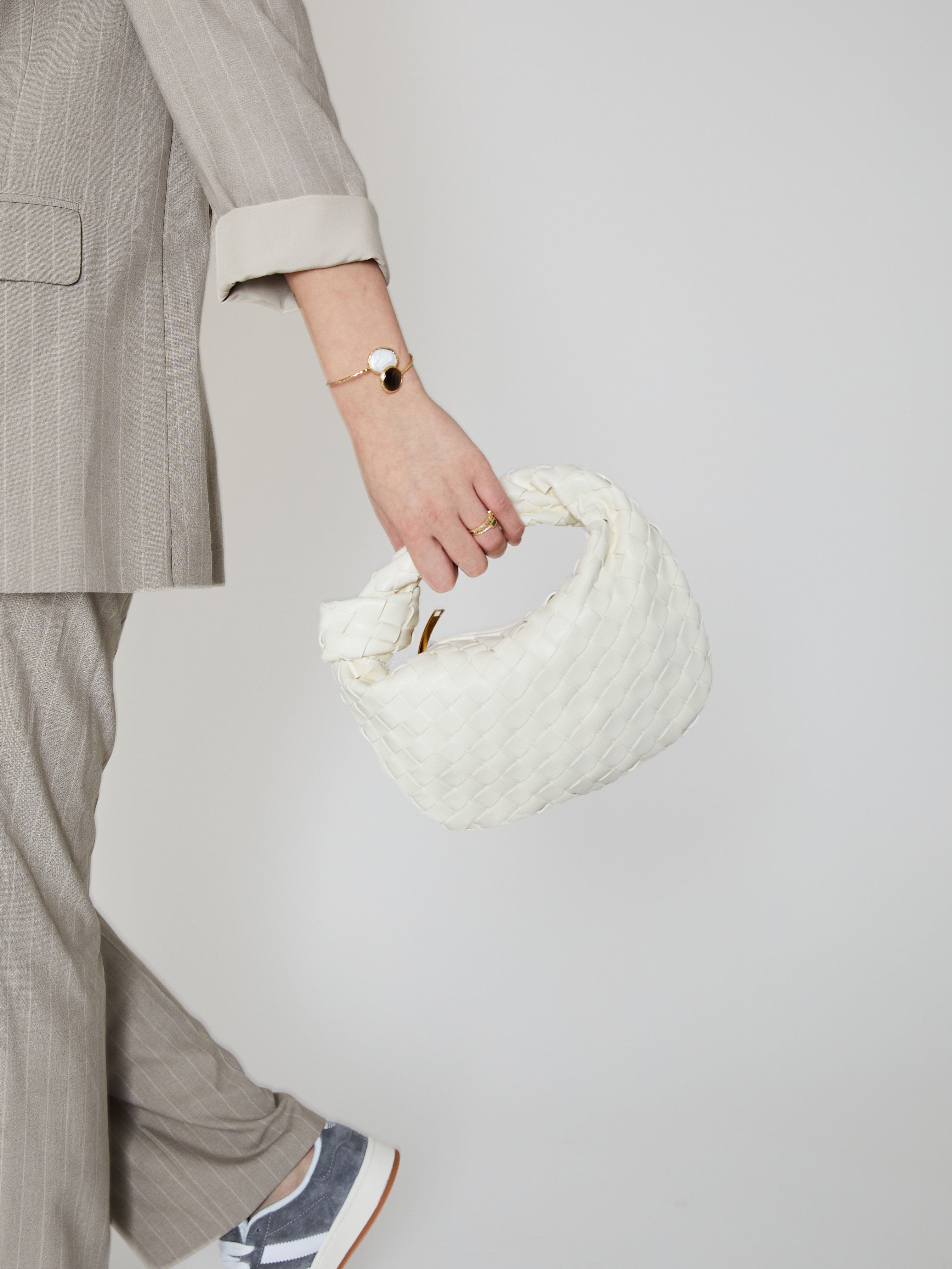 Mini Everyday Leather Bag - White - CASAVENZA