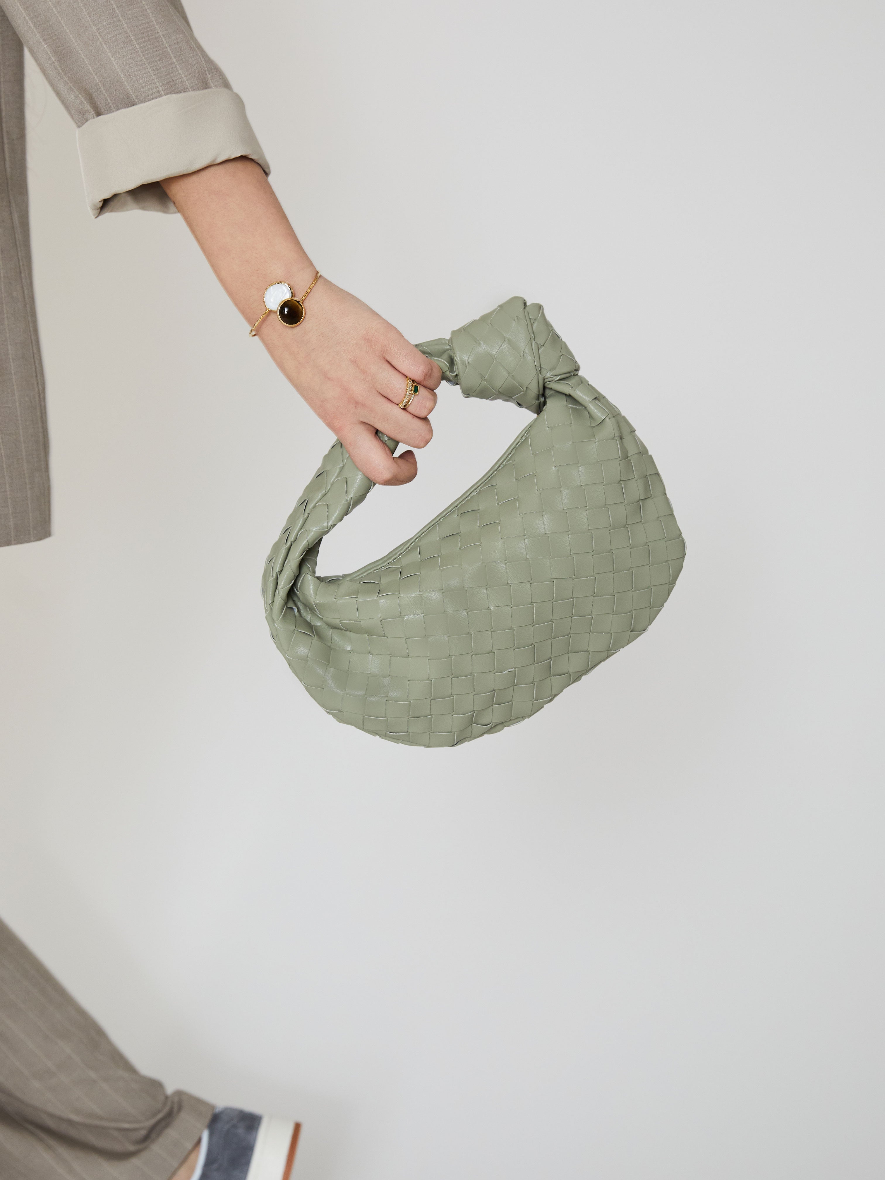 Mini Everyday Leather Bag - Mildew - CASAVENZA
