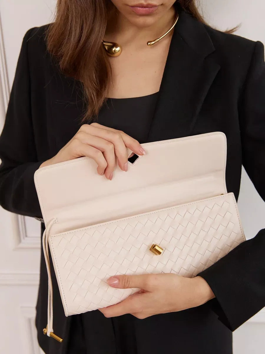 Emilia Clutch Bag - Off White - CASAVENZA