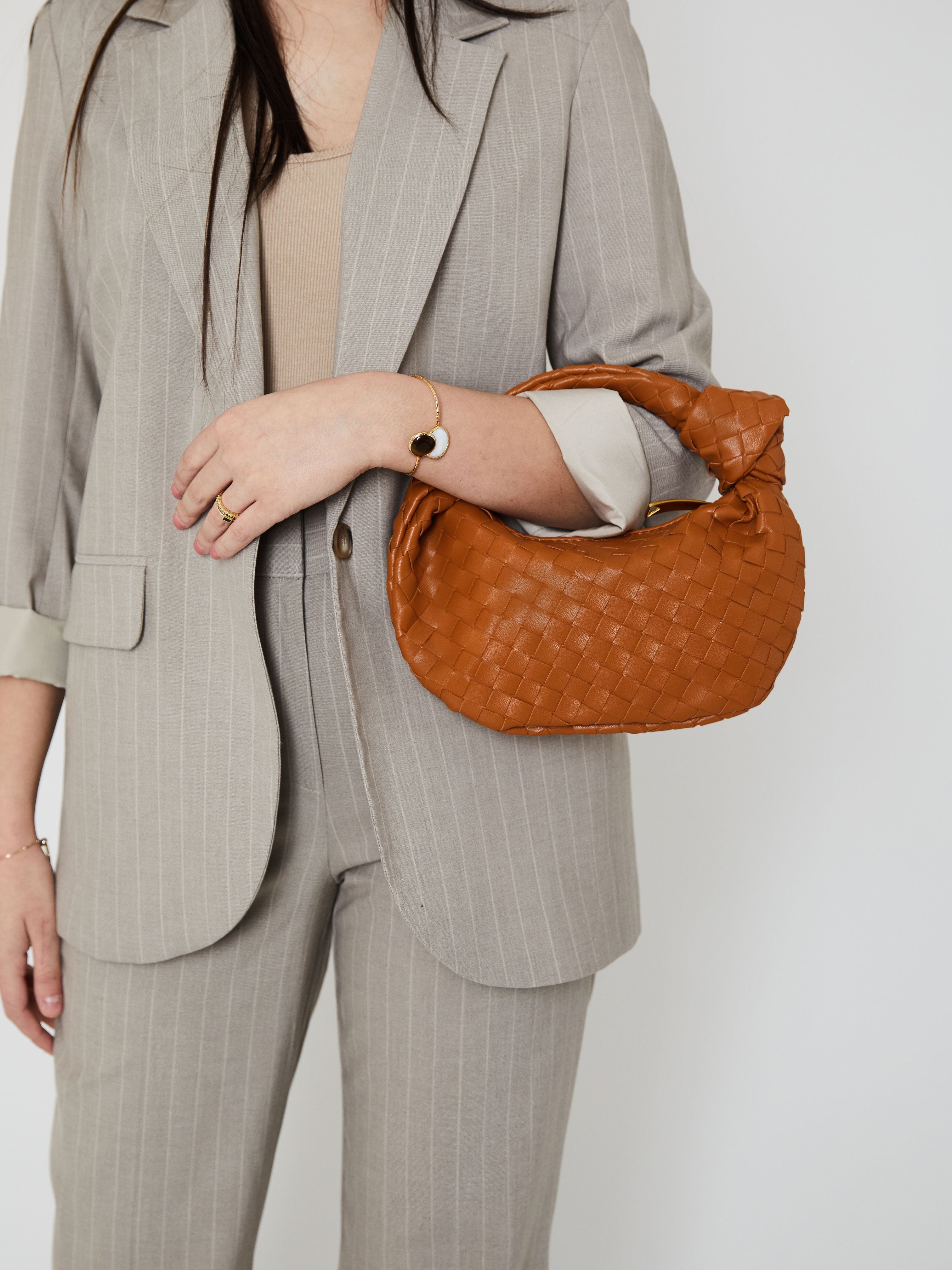 Mini Everyday Leather Bag - Camel - AmatoLeather