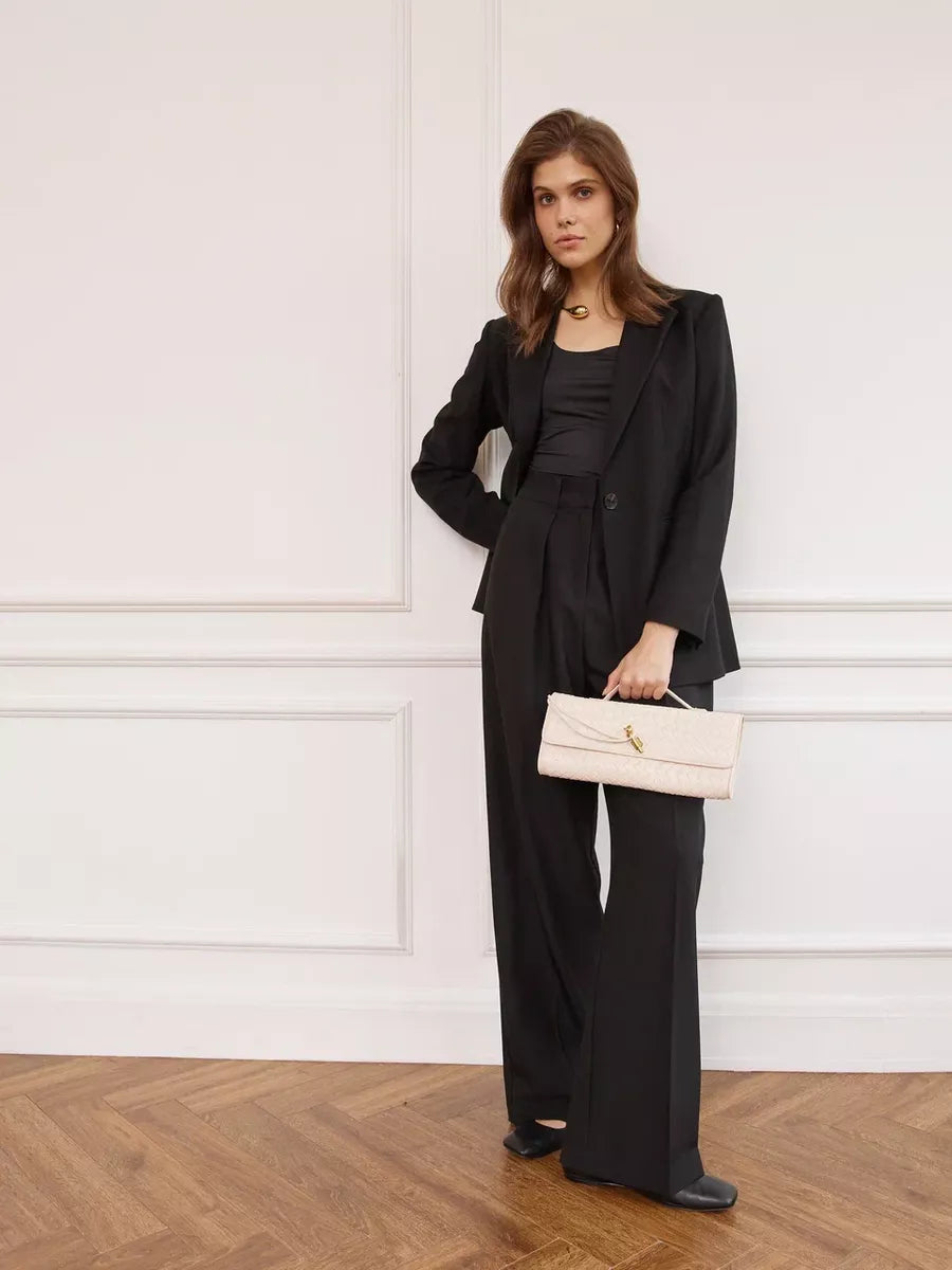 Emilia Clutch Bag - Off White - AmatoLeather