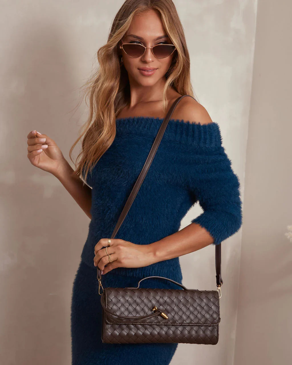 Emilia Clutch Bag - Coffee - CASAVENZA
