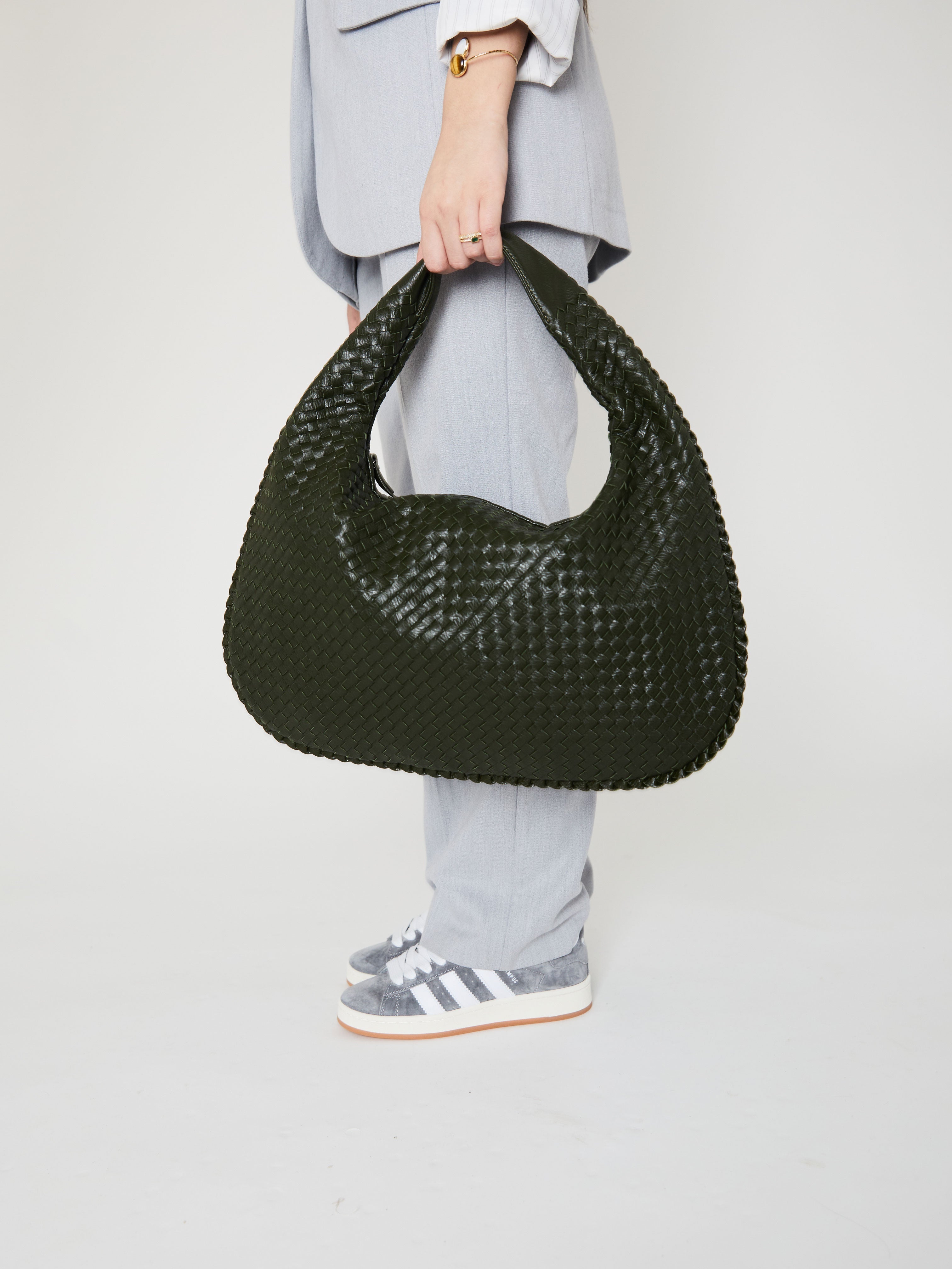 Everyday Leather Bag - Hunter Green - CASAVENZA