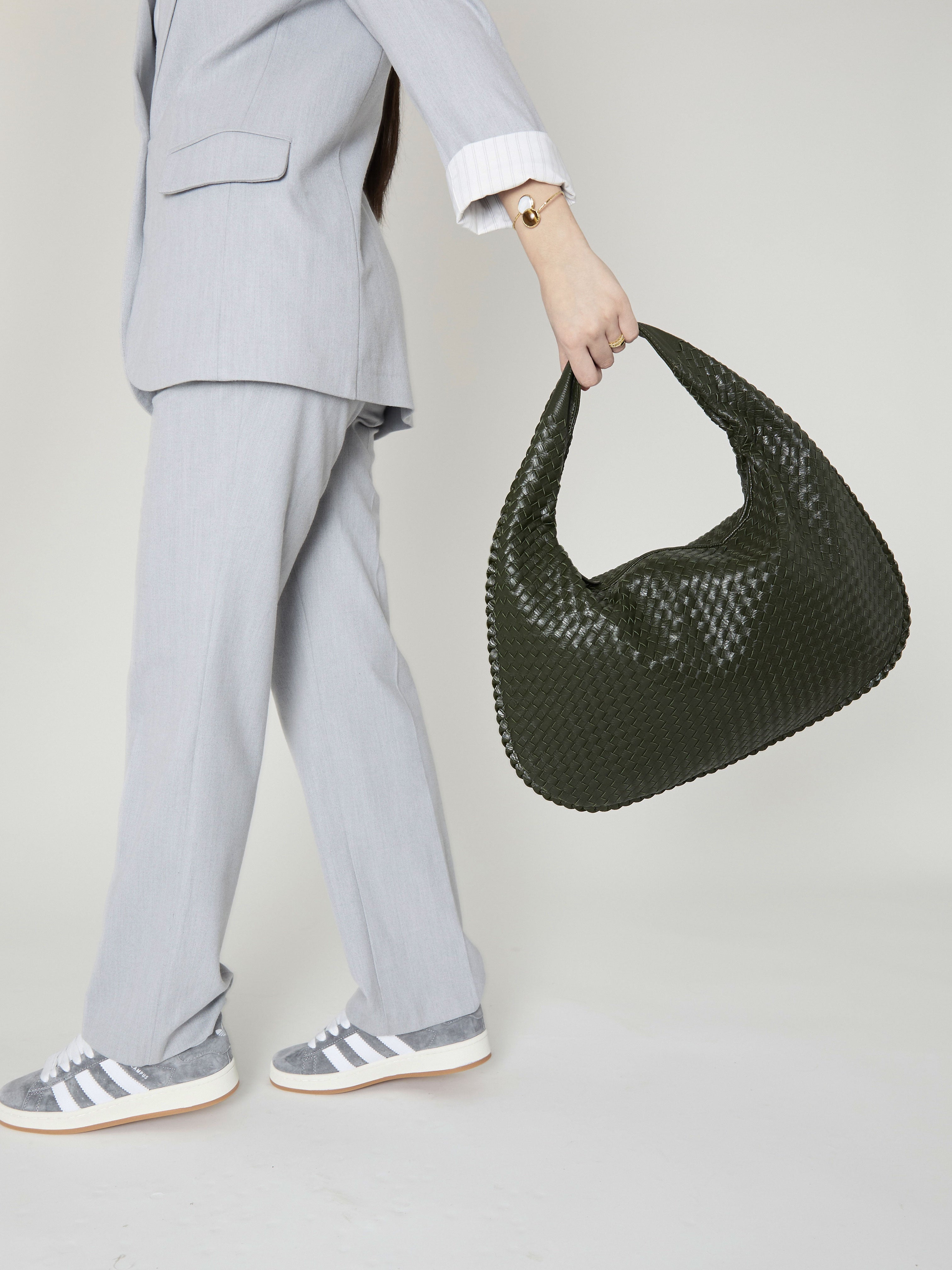 Everyday Leather Bag - Hunter Green - CASAVENZA