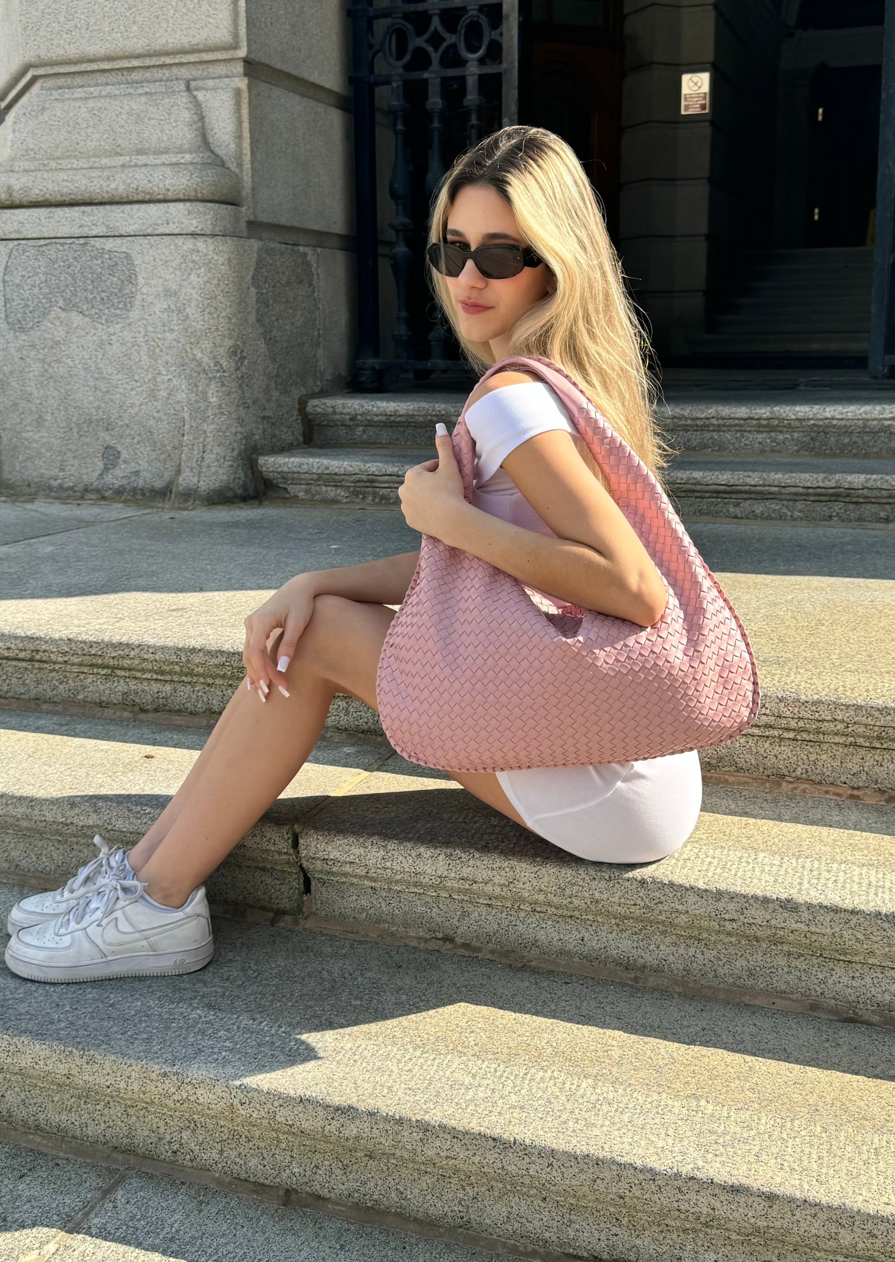 Everyday Leather Bag - Pink - CASAVENZA