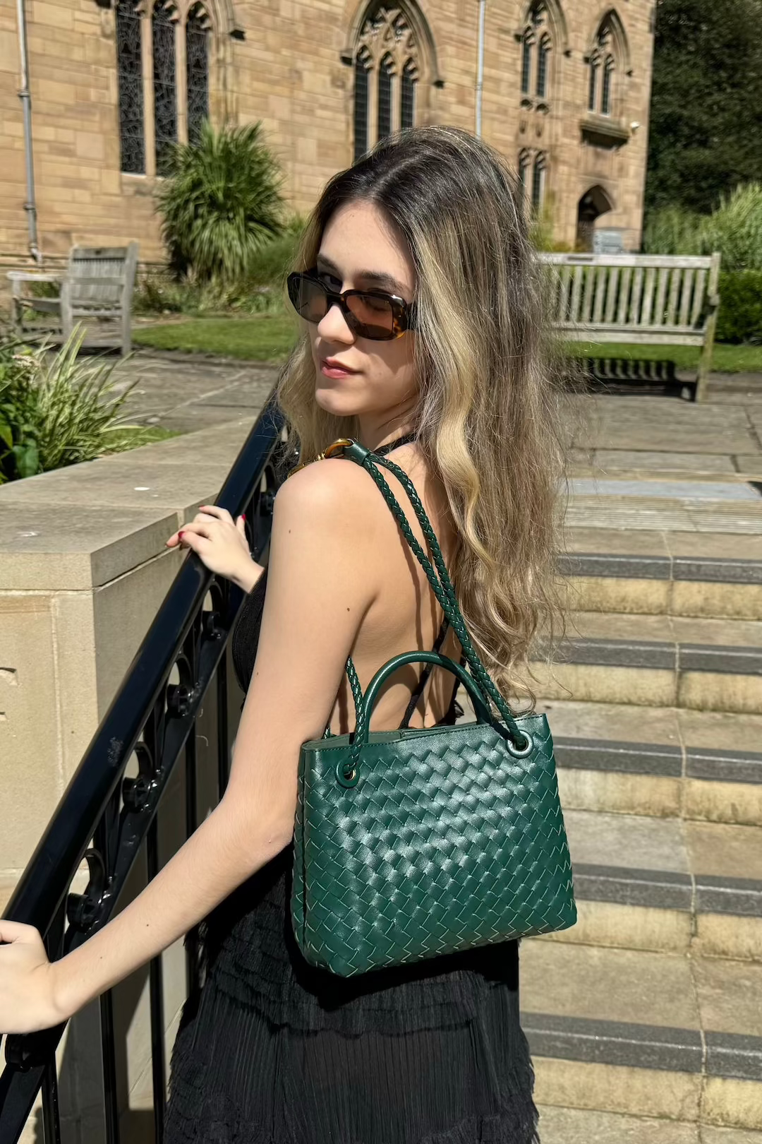 Diana Bag Mini - Green - AmatoLeather