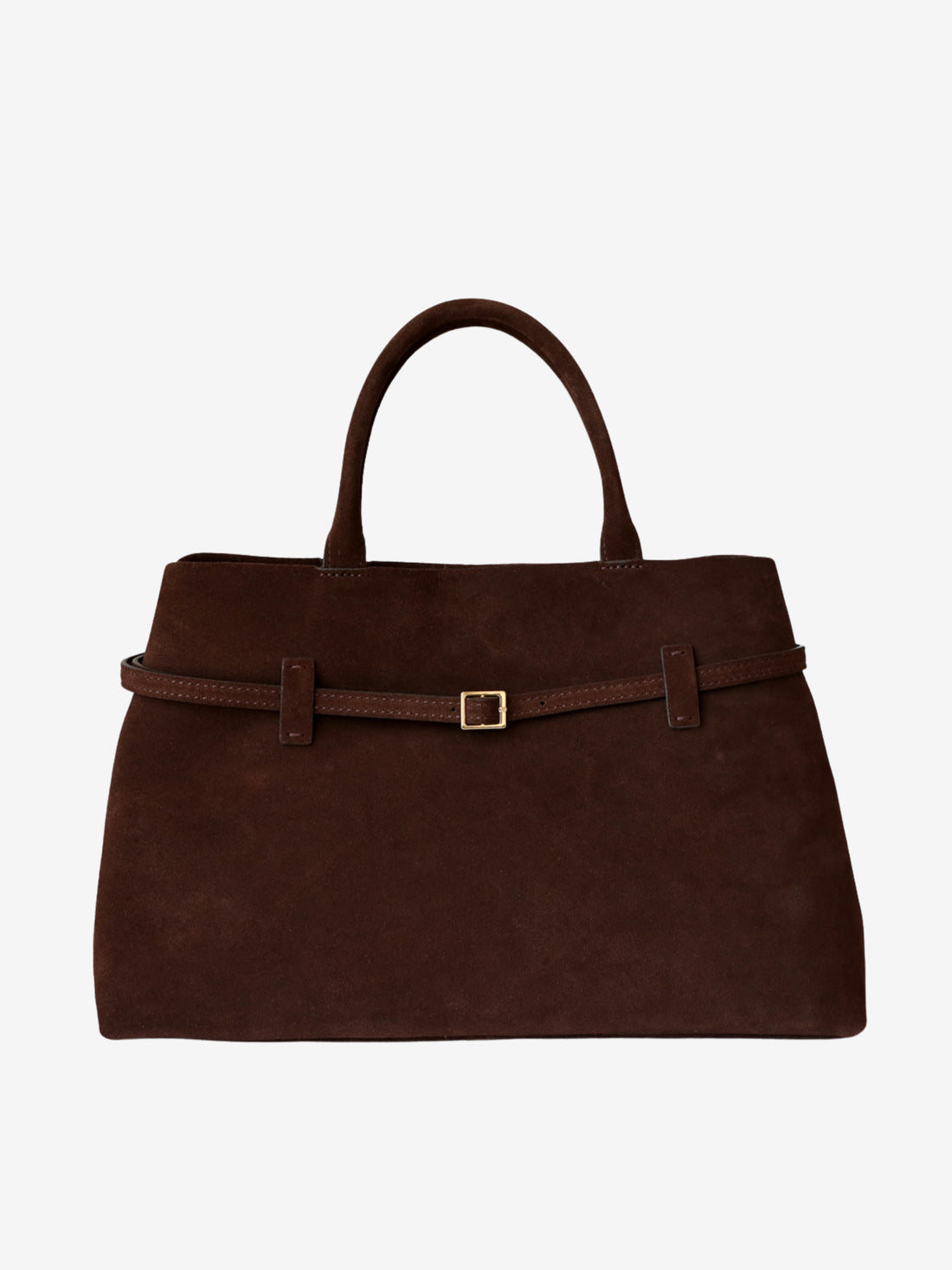 Ria Suede Bag - Deep Brown - AmatoLeather