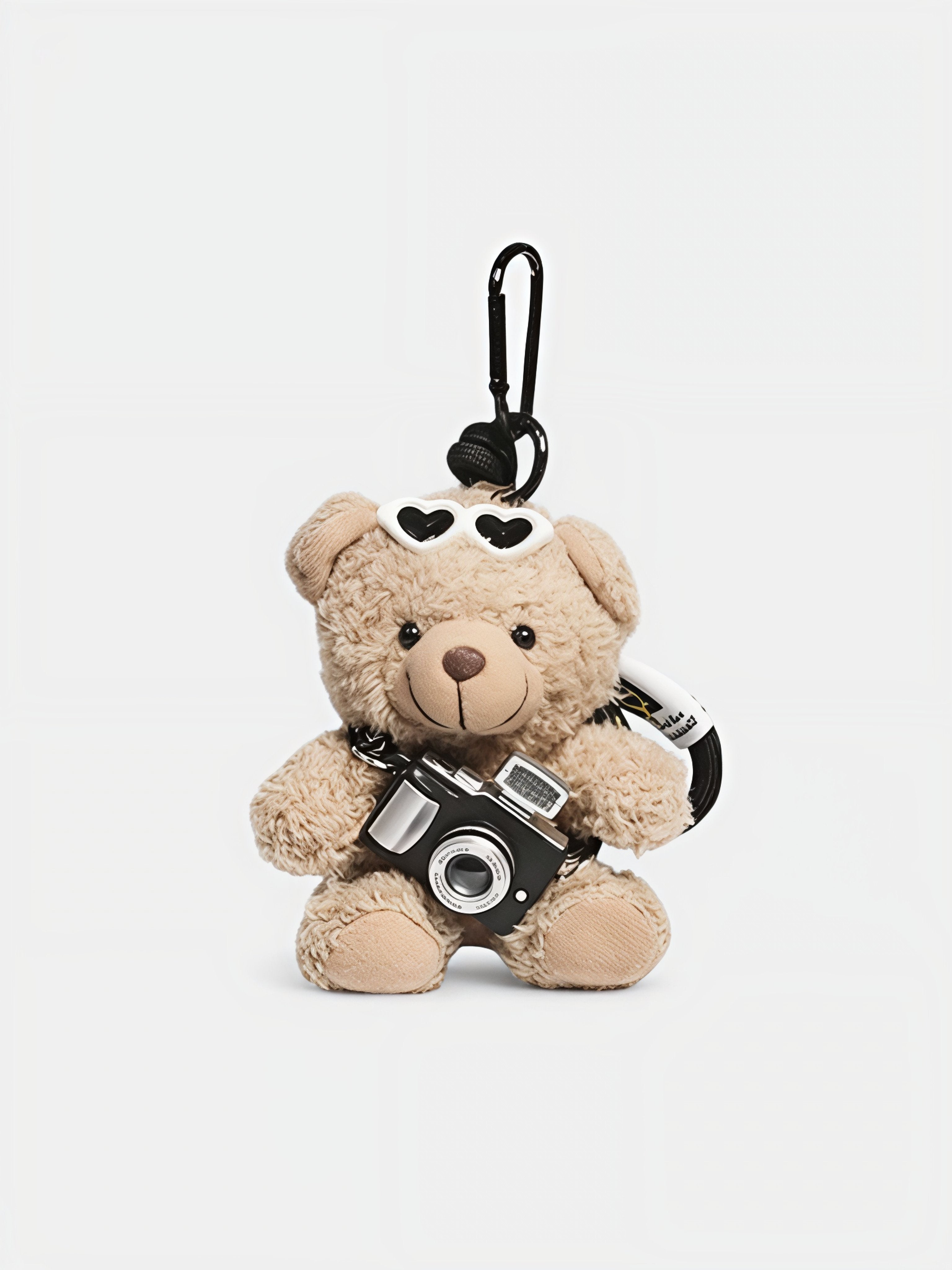 Photographer Teddy Bear Bag Charm - CASAVENZA
