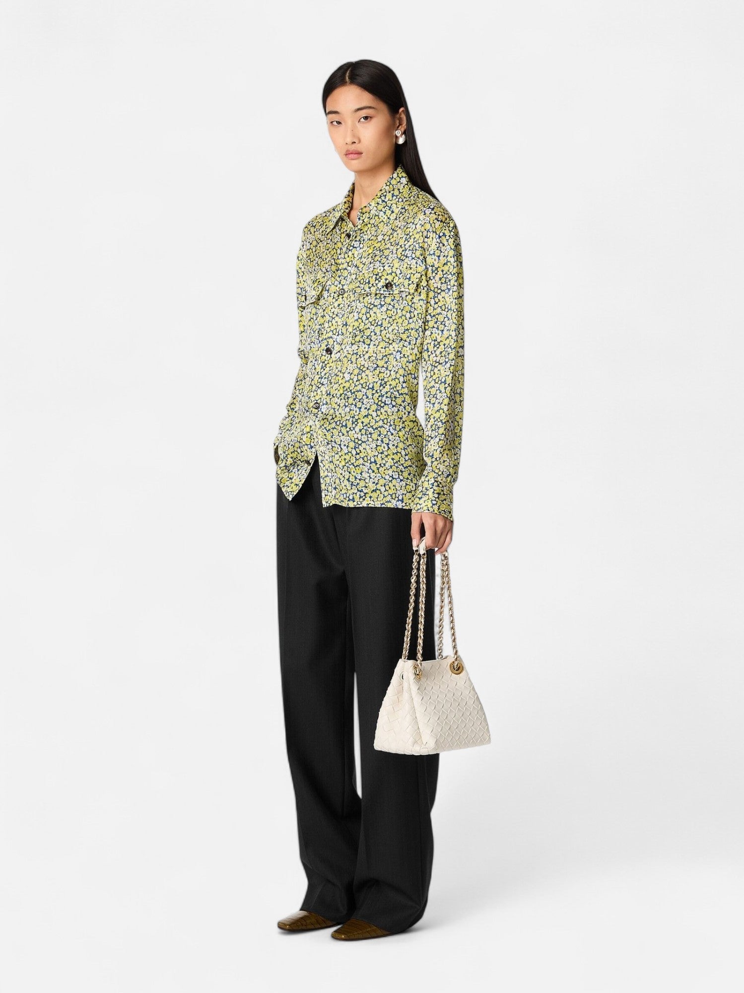 Small Chained Parachute Bag - Chalk - CASAVENZA