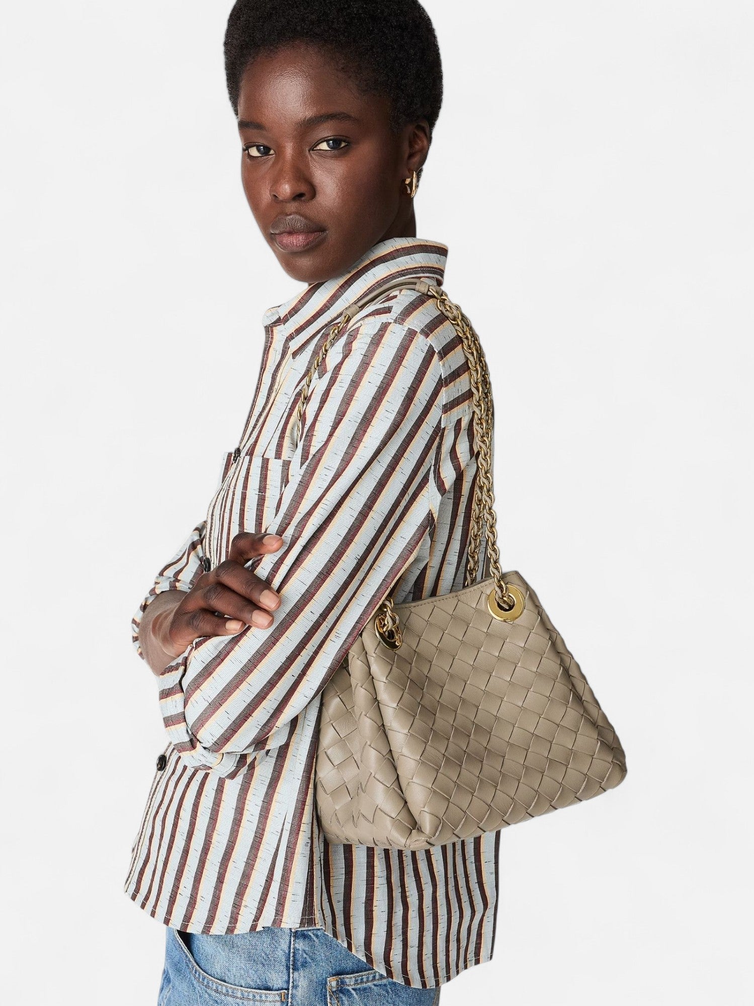 Small Chained Parachute Bag - Limestone - CASAVENZA