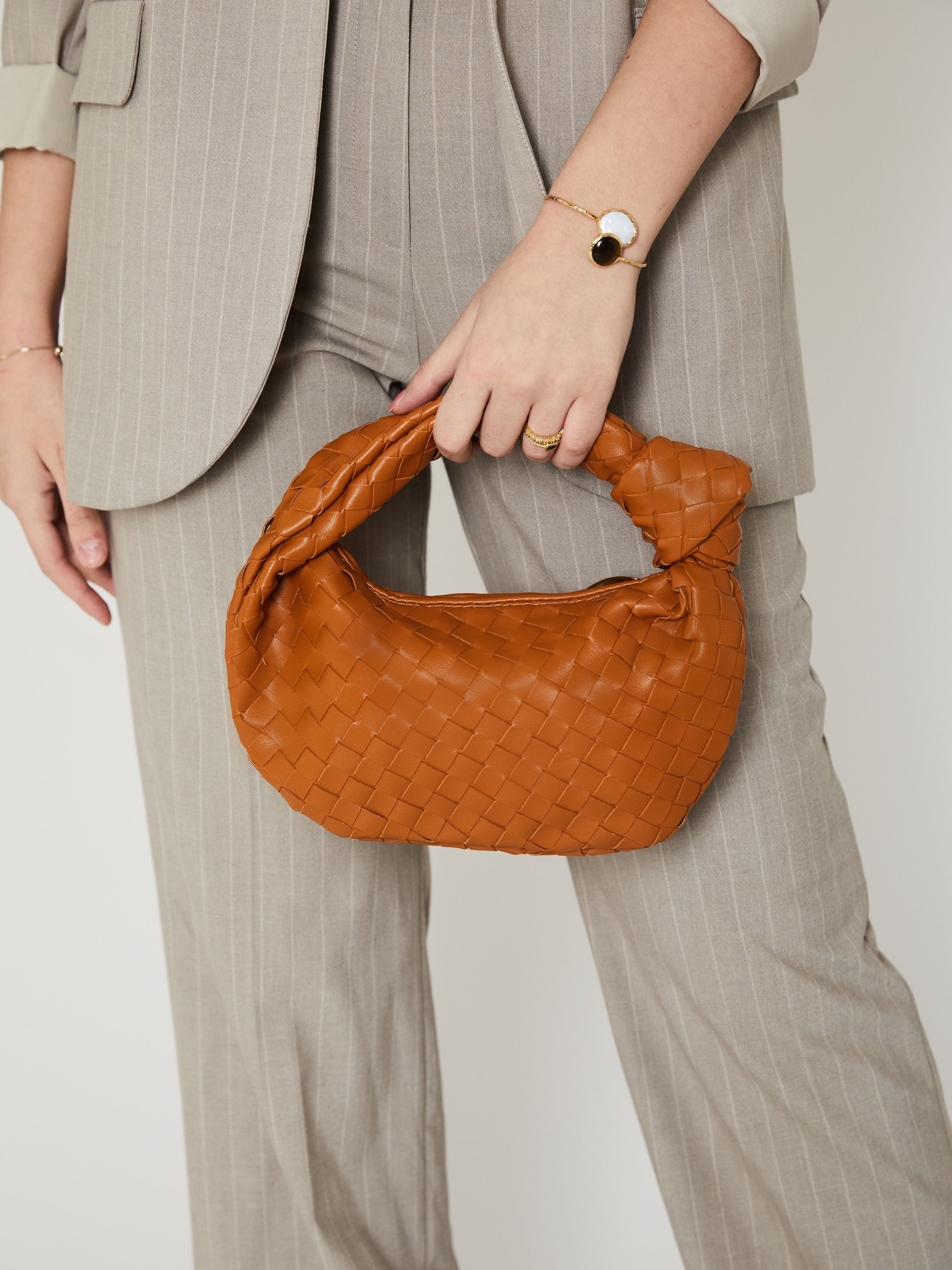 Mini Everyday Leather Bag - Camel - AmatoLeather 