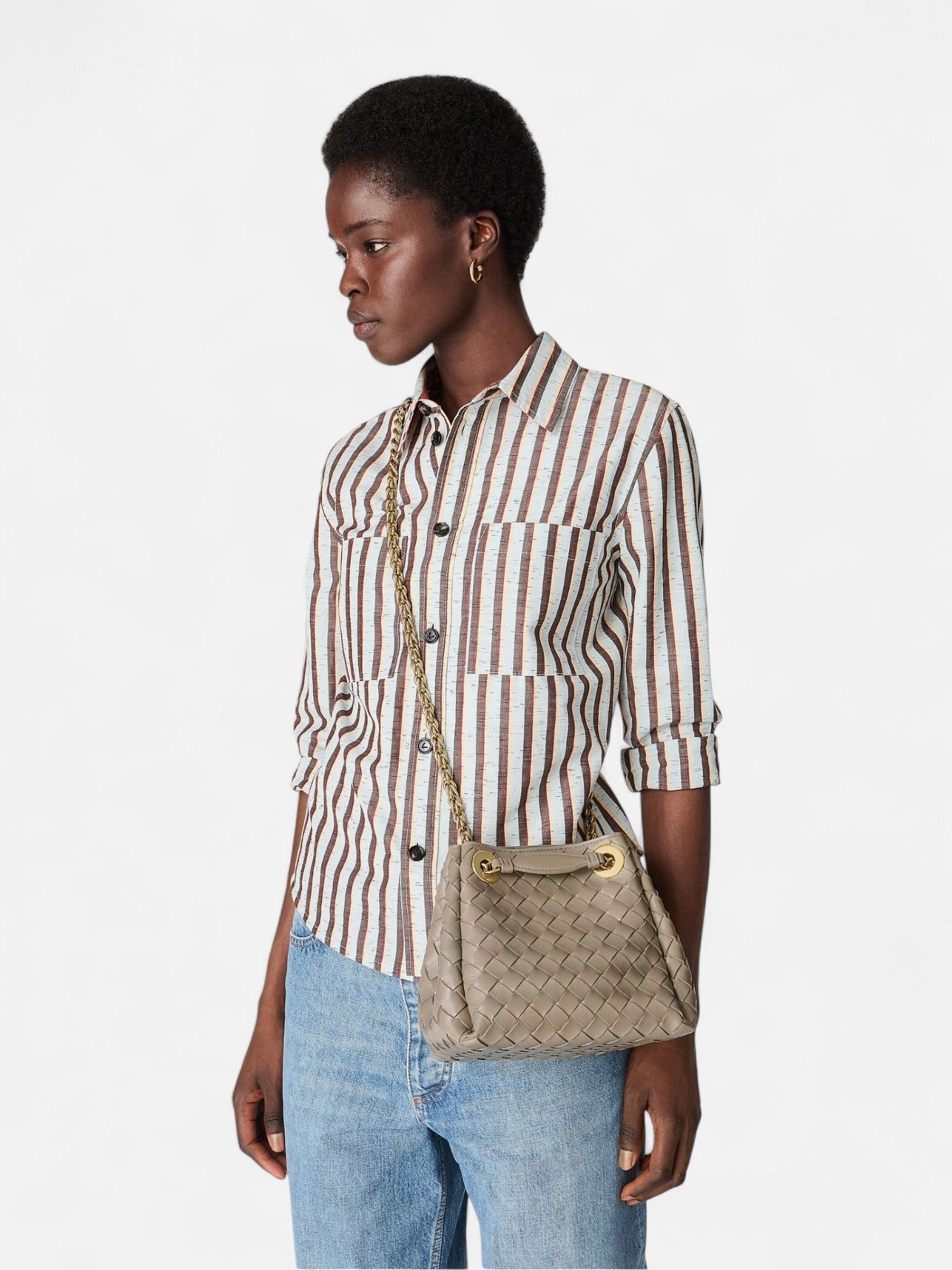 Small Chained Parachute Bag - Limestone - CASAVENZA