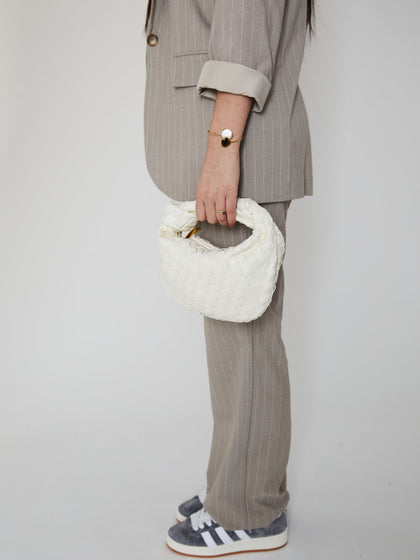 Mini Everyday Leather Bag - White - CASAVENZA