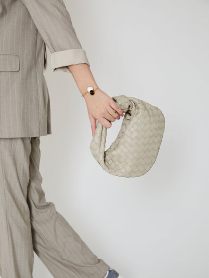 Mini Everyday Leather Bag - Chalk - CASAVENZA