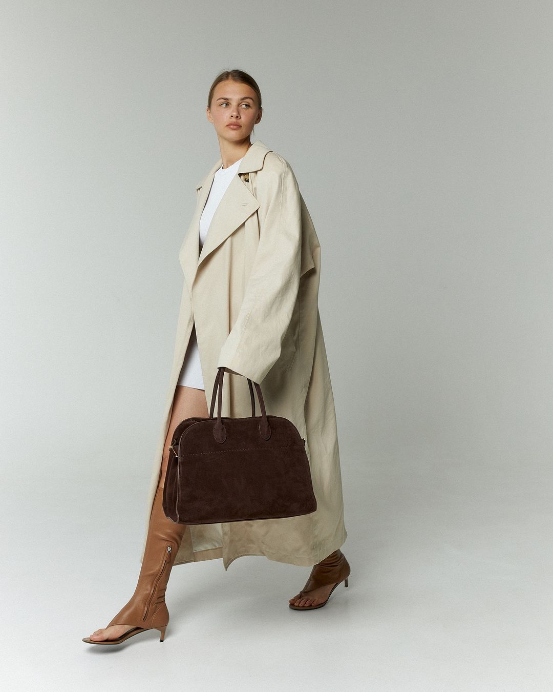 Musthave Suede Bag - Dark Coffee - CASAVENZA