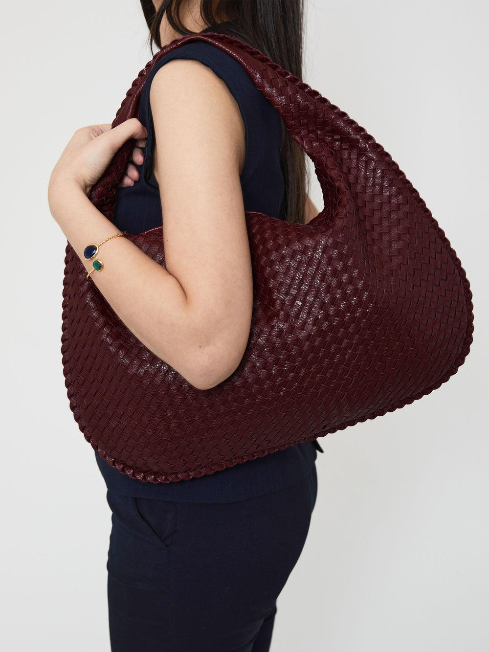 Everyday Leather Bag - Wine Red - CASAVENZA