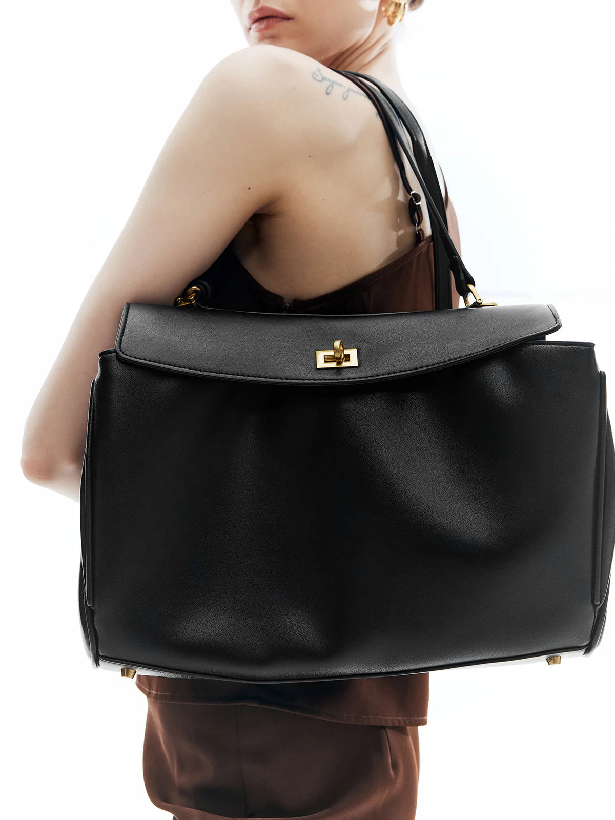 Celia Bag - Black - AmatoLeather 