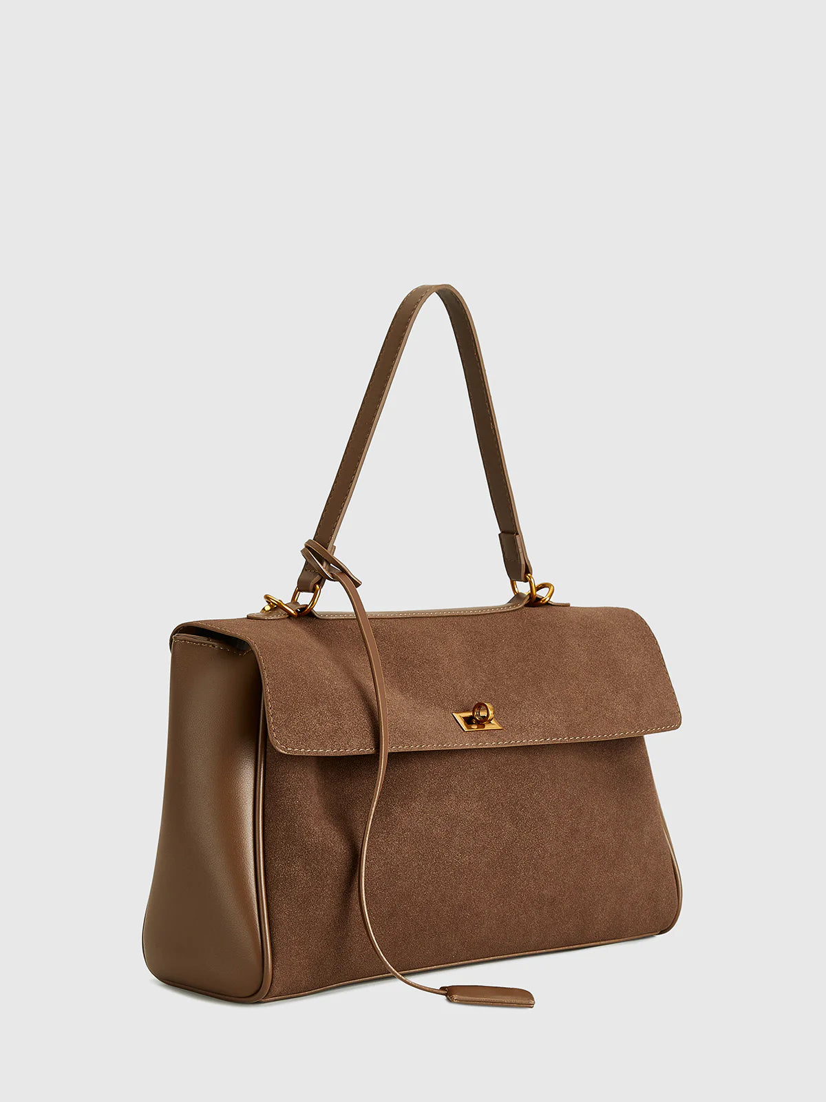 Celia Suede Bag - Brown - CASAVENZA