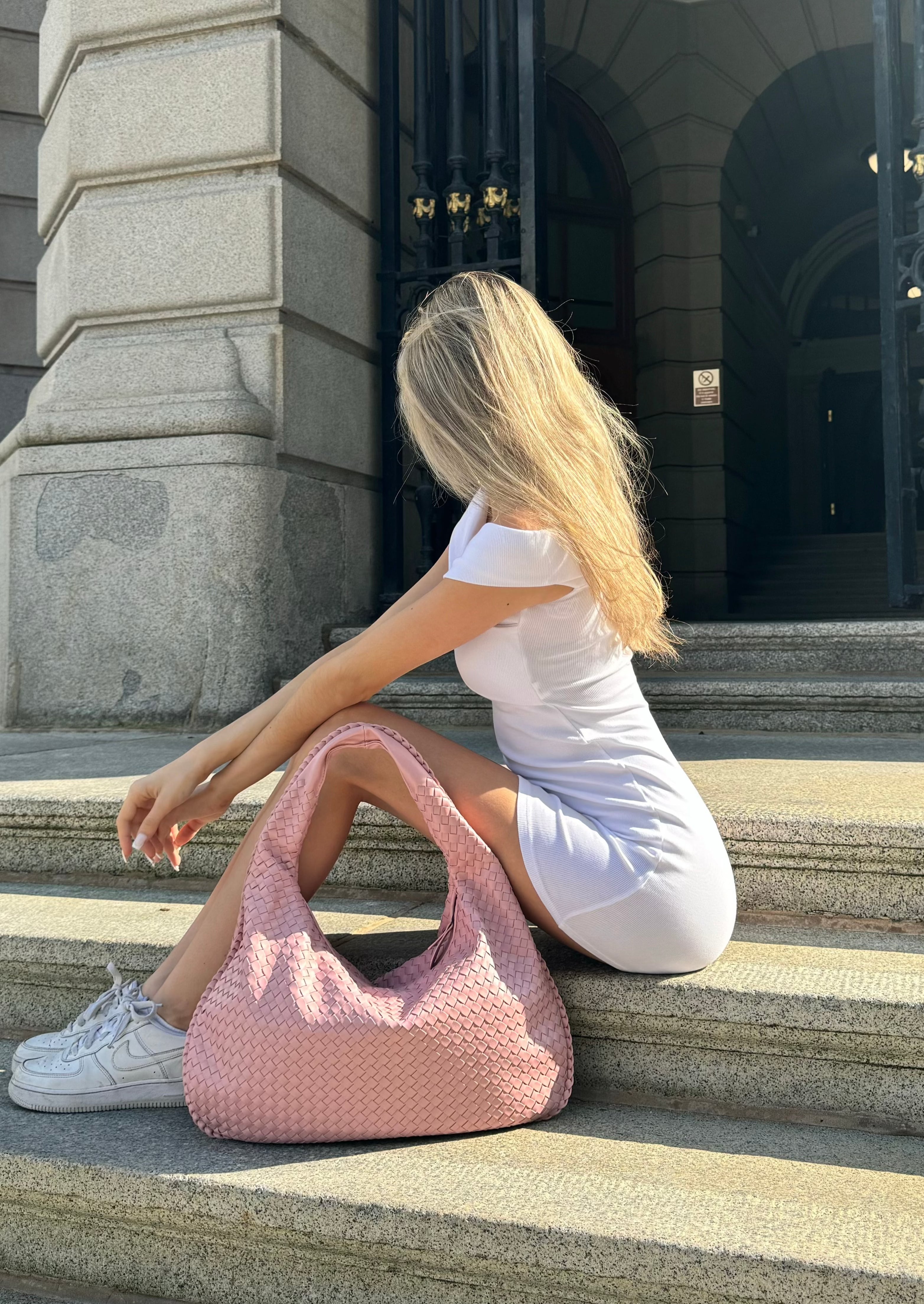 Everyday Leather Bag - Pink - CASAVENZA