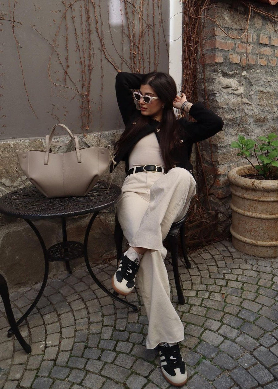 Essential Tote Bag - Taupe - AmatoLeather 