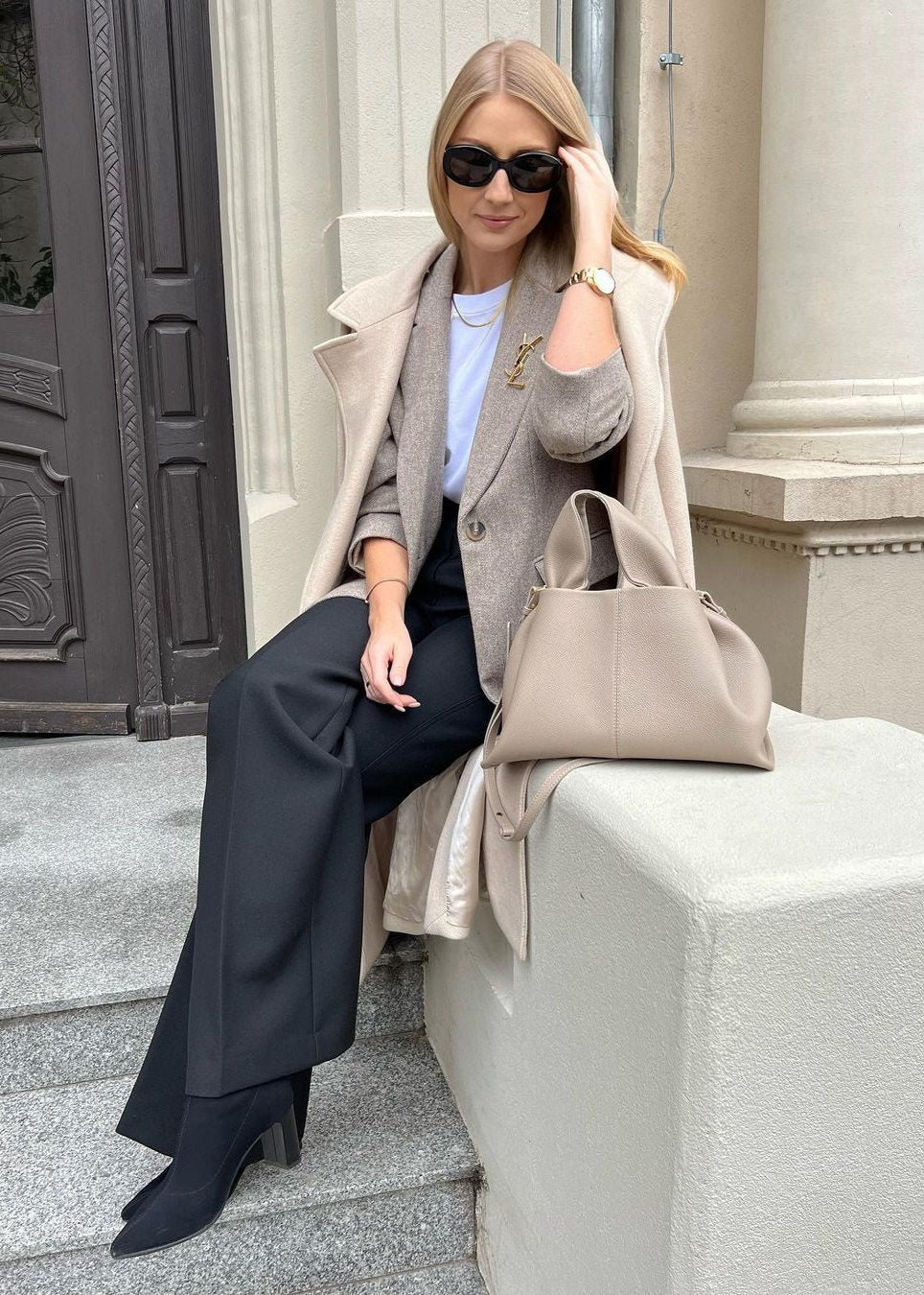 Lucinda Bag - Taupe - AmatoLeather 