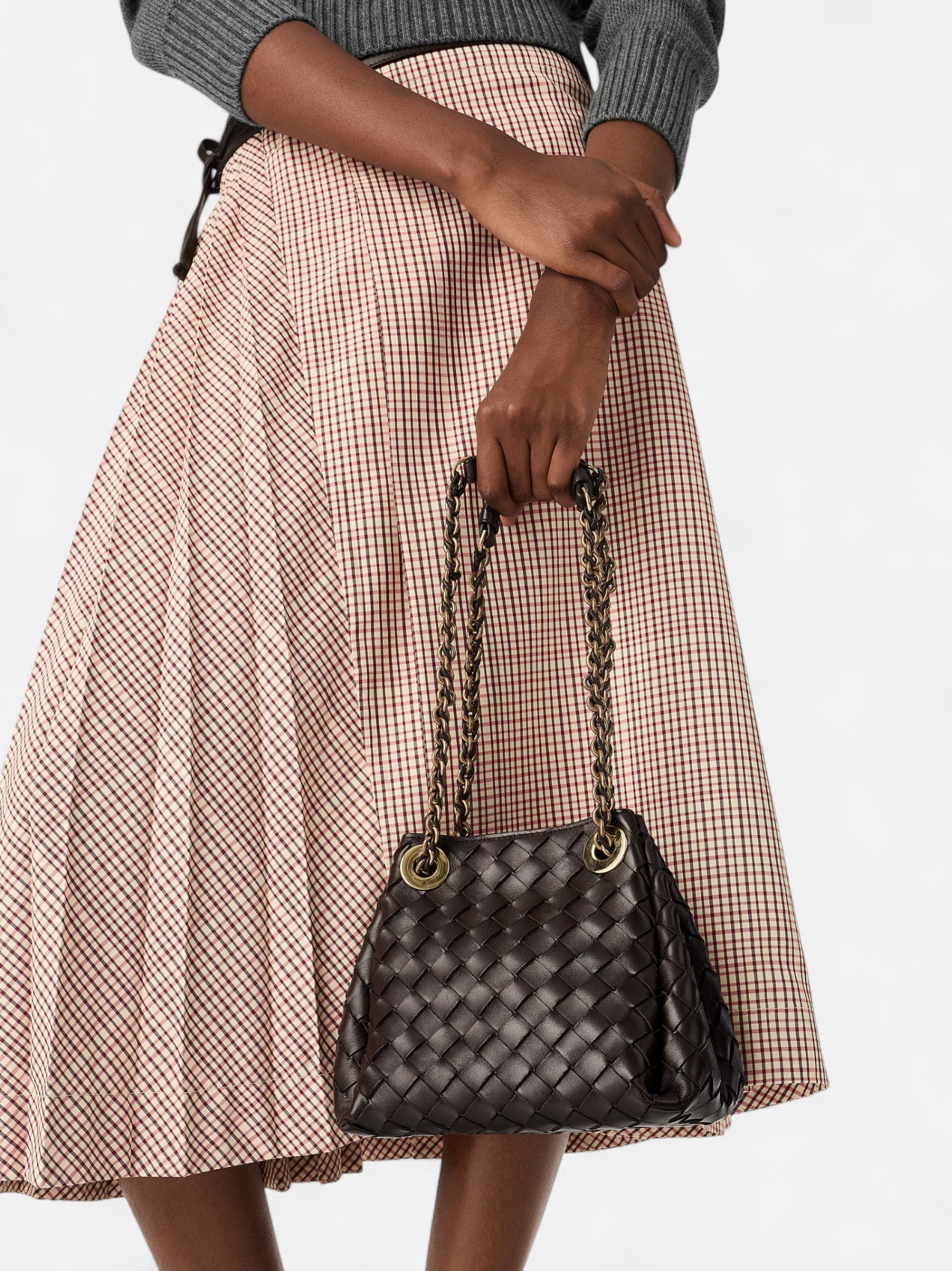 Small Chained Parachute Bag - Coffee - CASAVENZA