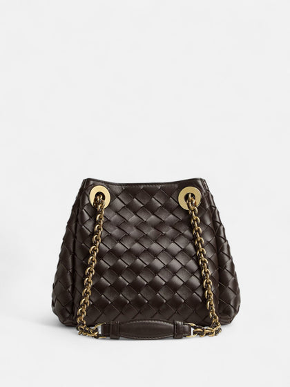 Small Chained Parachute Bag - Coffee - CASAVENZA