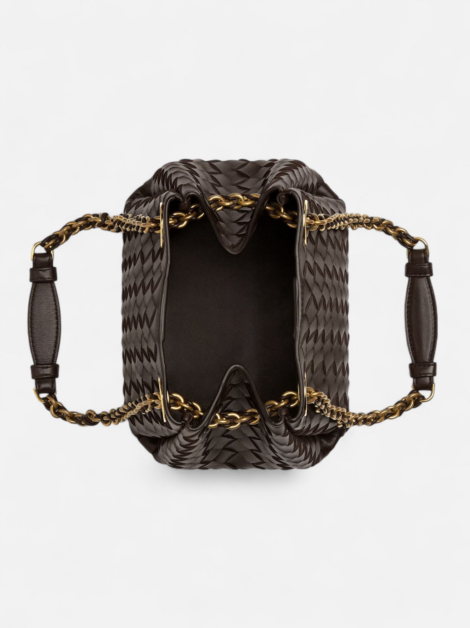 Small Chained Parachute Bag - Coffee - CASAVENZA
