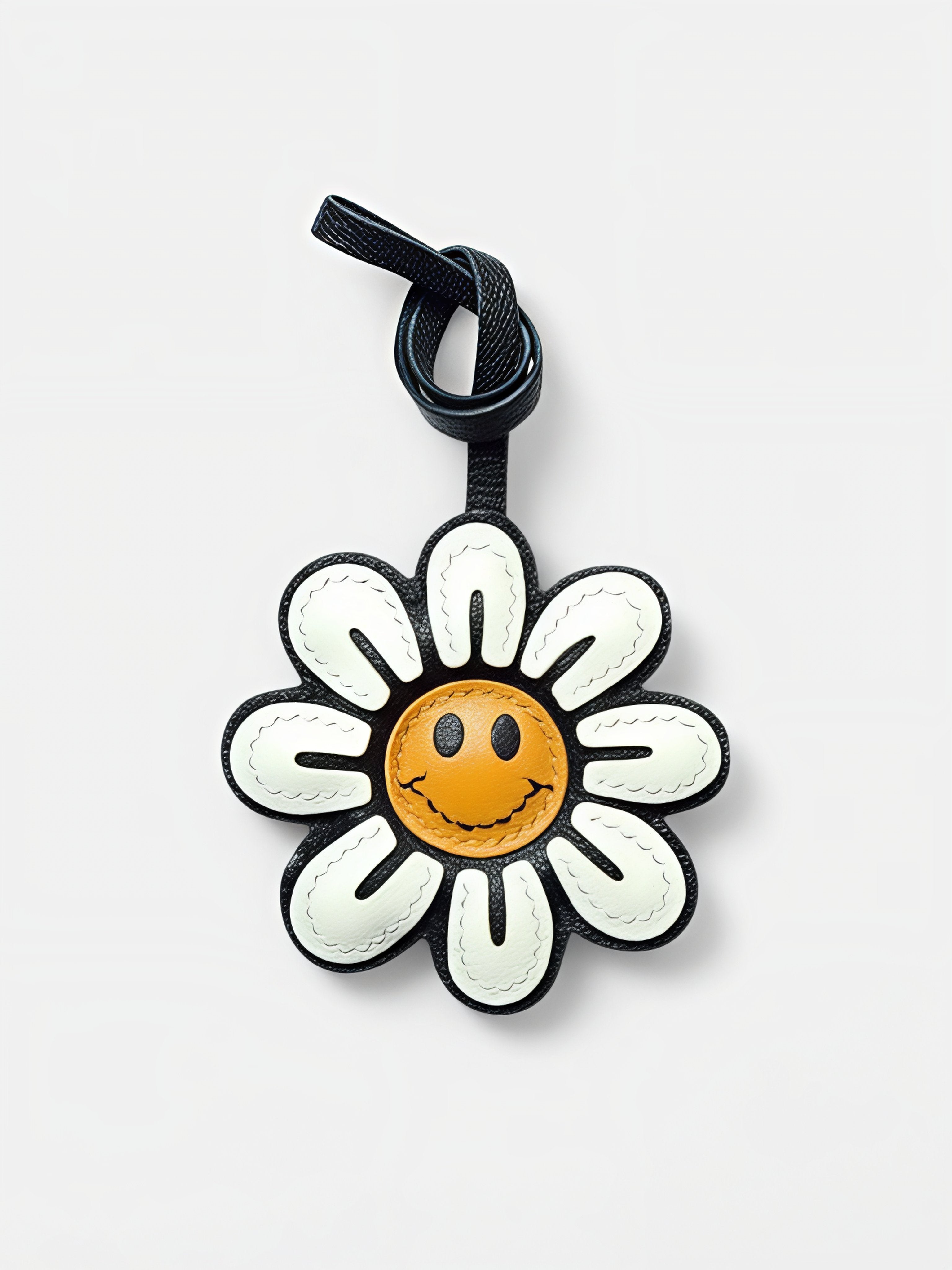 Happy Flower Bag Charm - AmatoLeather 