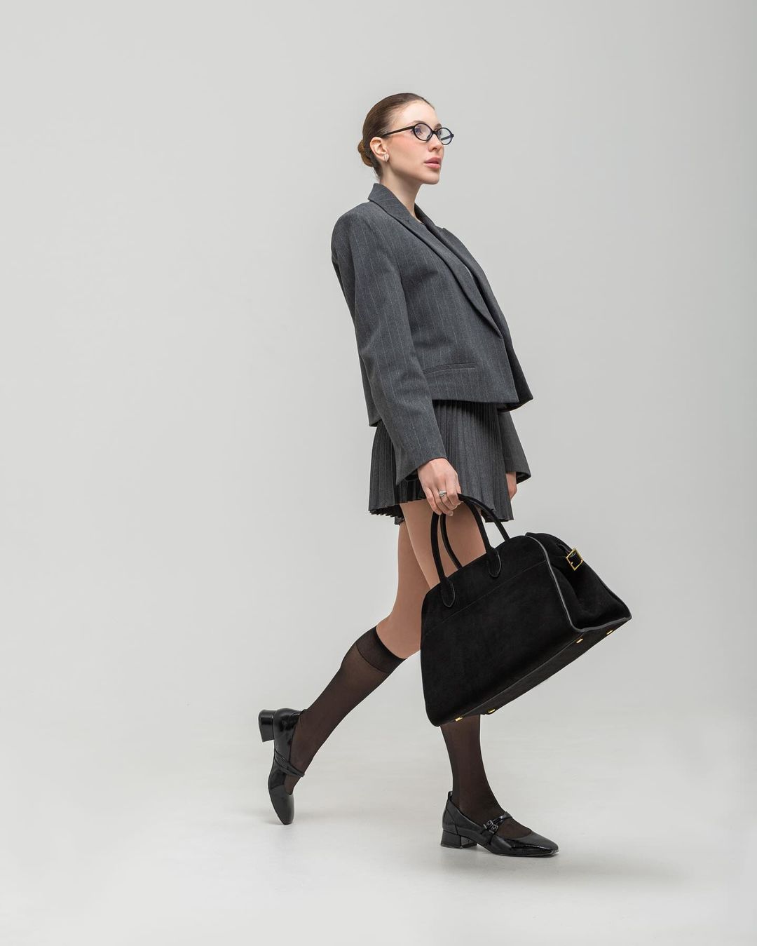 Musthave Suede Bag - Black - AmatoLeather 