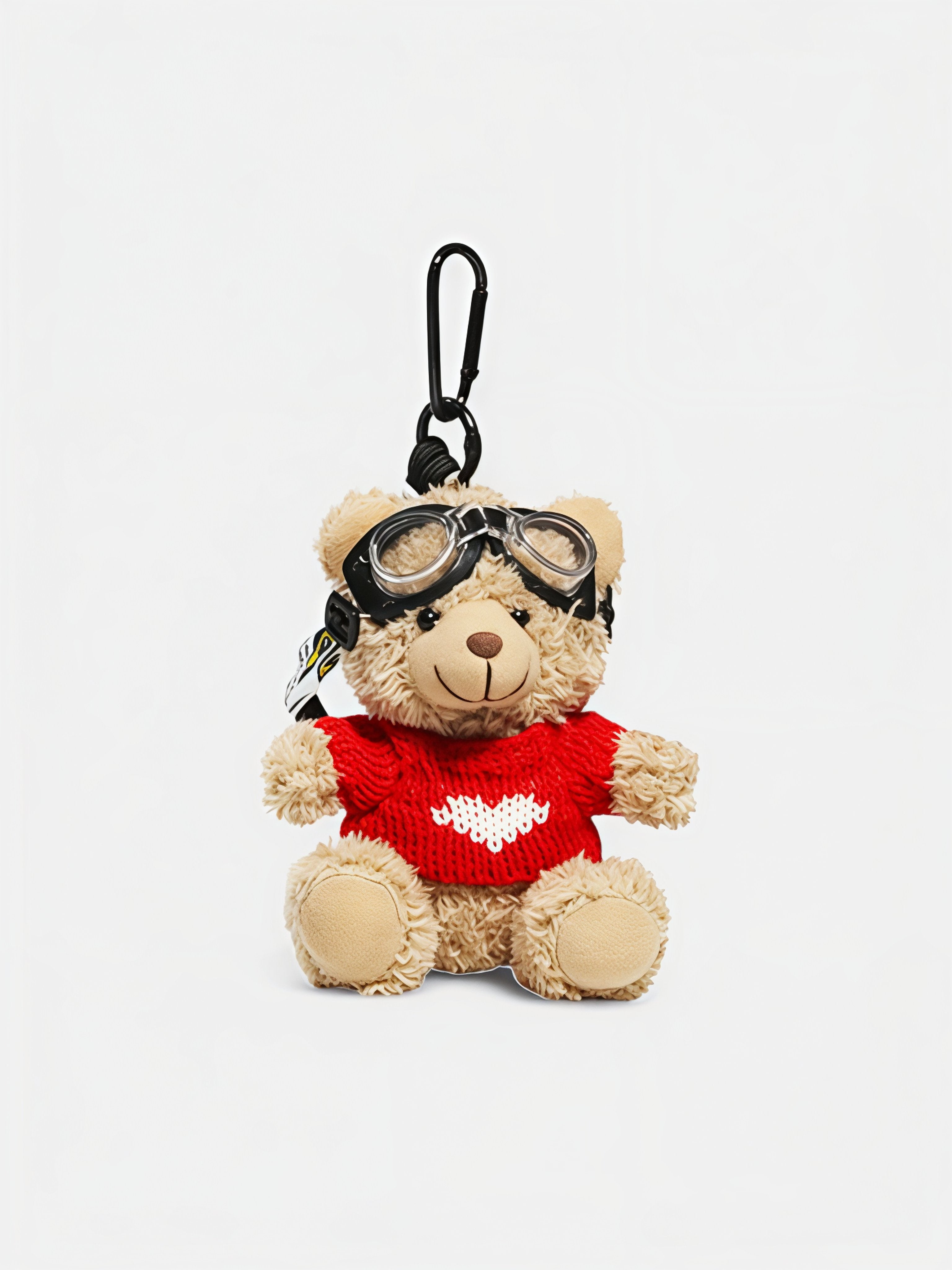 Teddy Bear Bag Charm - AmatoLeather 